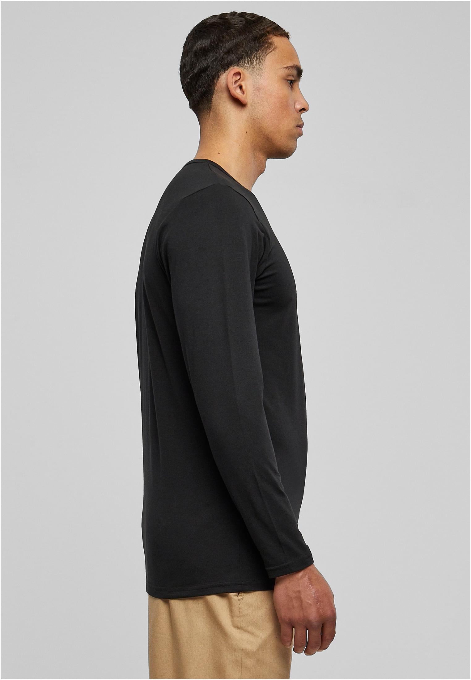 Fitted Stretch L/S Tee | black