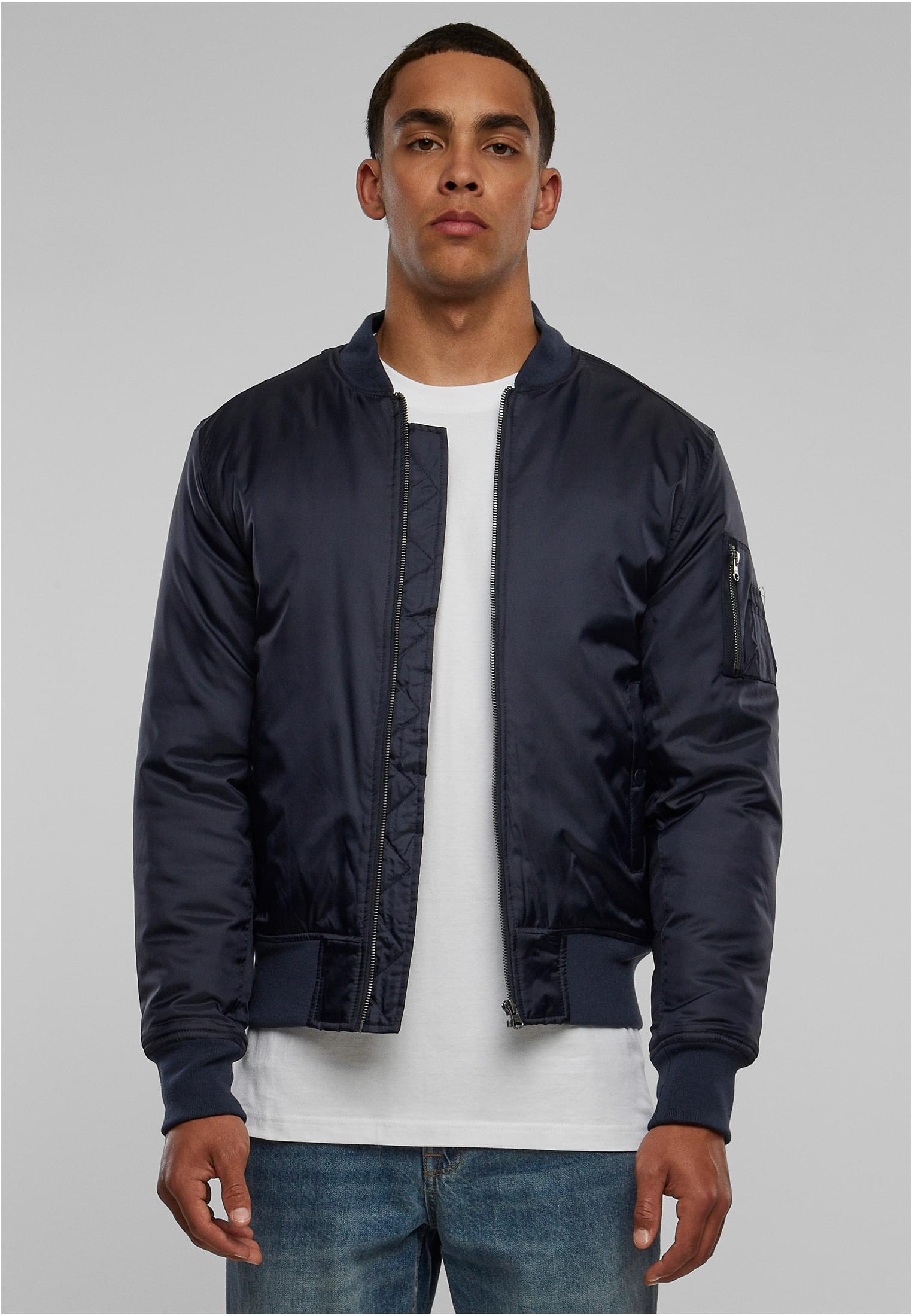 Basic Bomber Jacket | navy