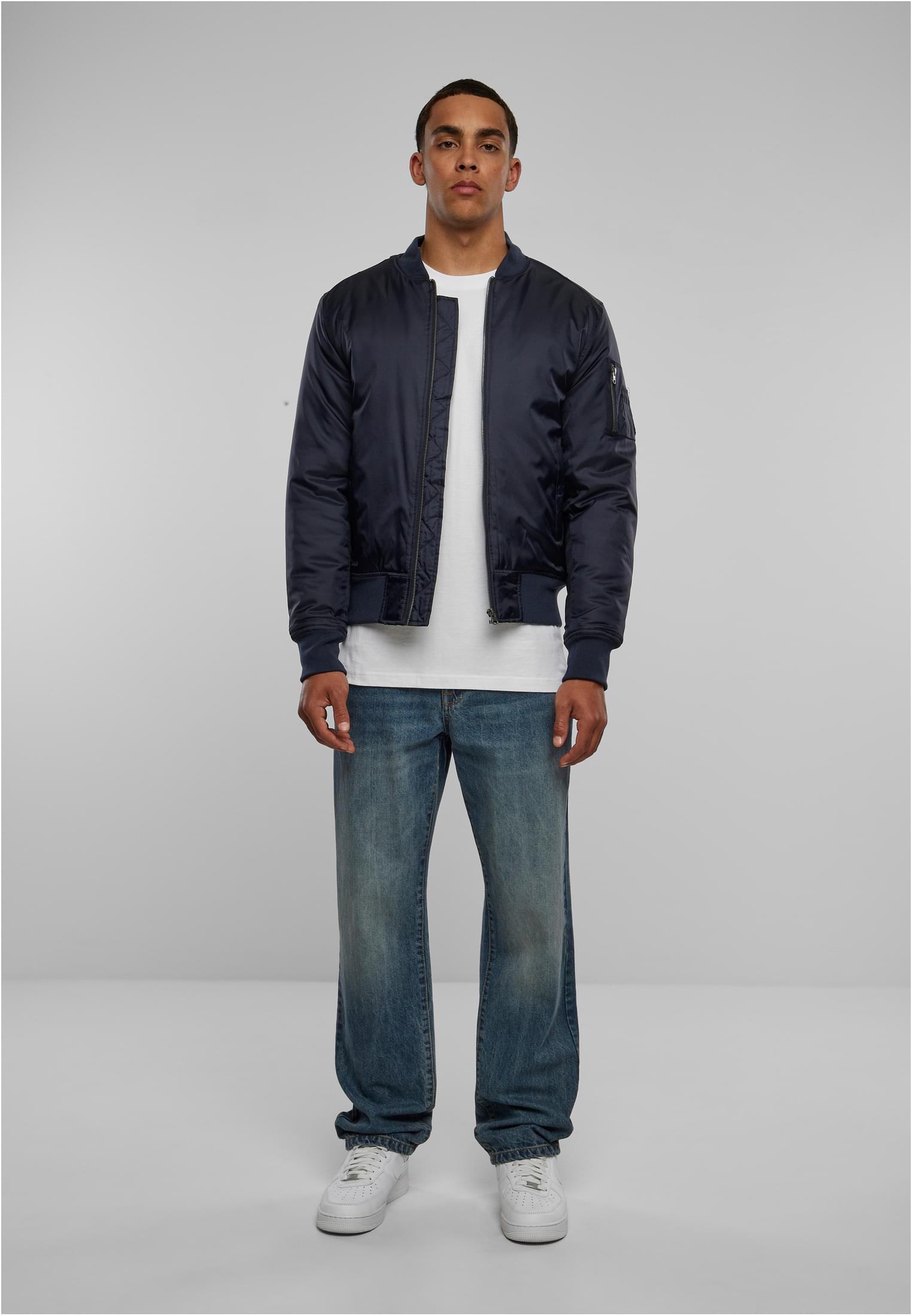 Basic Bomber Jacket | navy