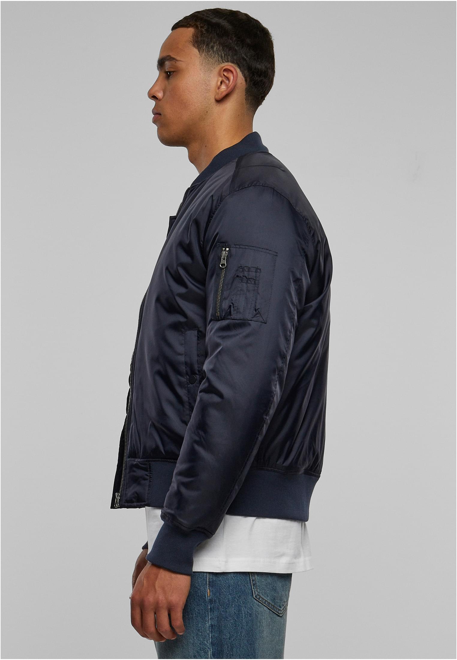 Basic Bomber Jacket | navy