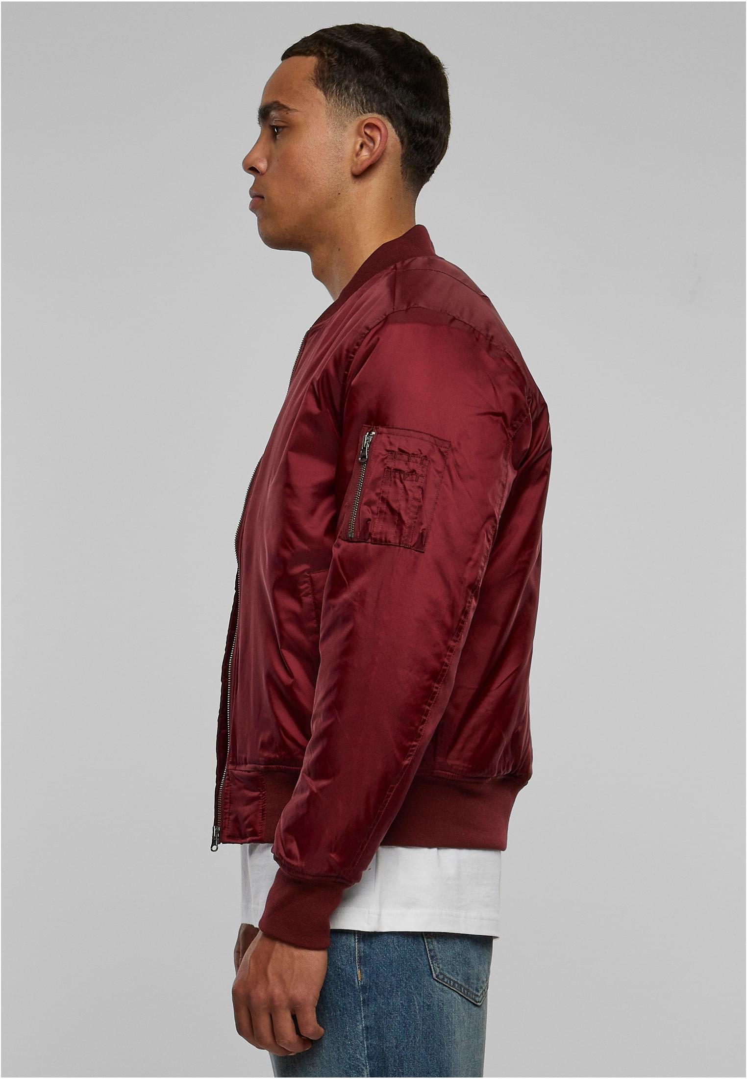 Basic Bomber Jacket | burgundy