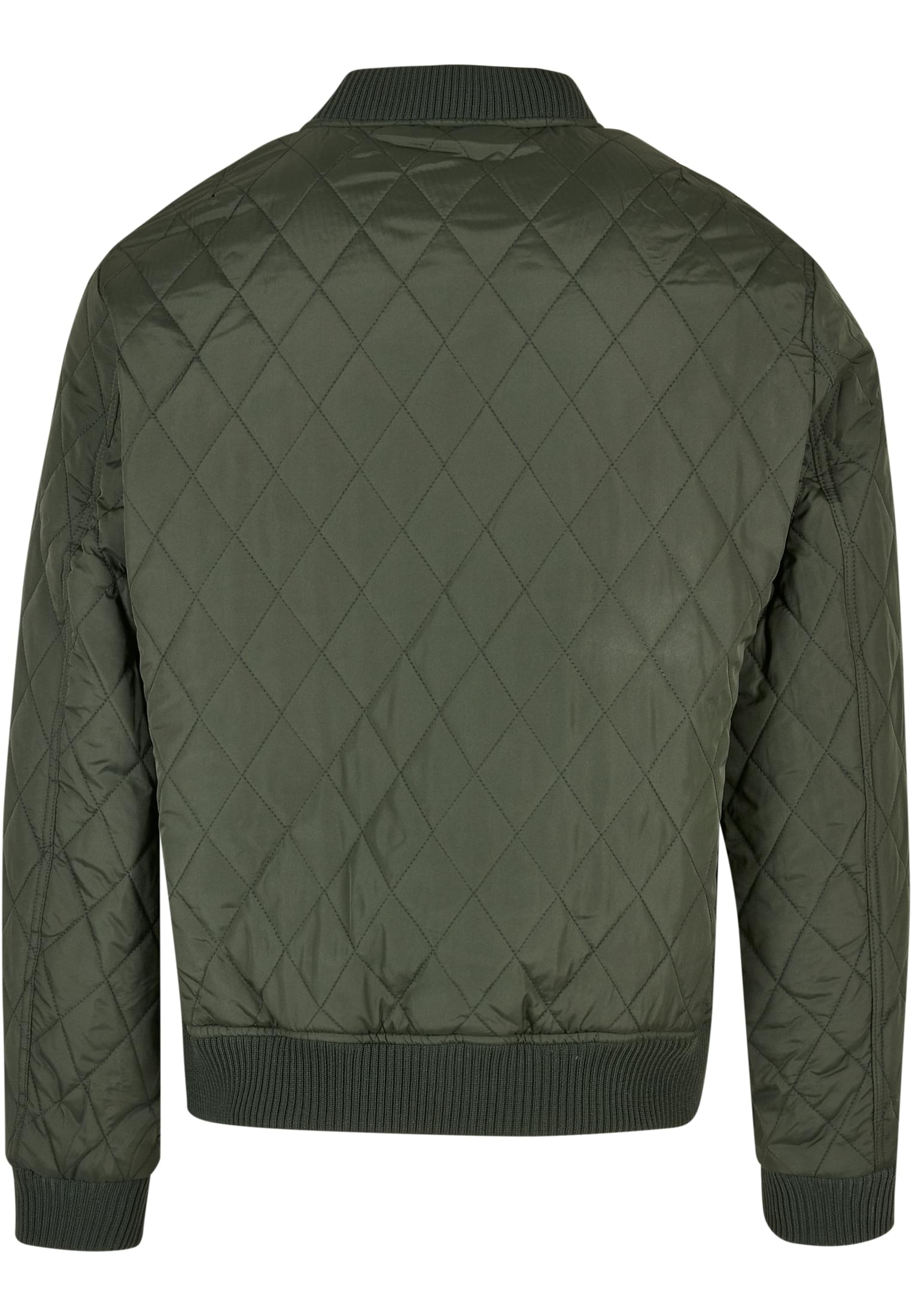 Diamond Quilt Nylon Jacket | olive