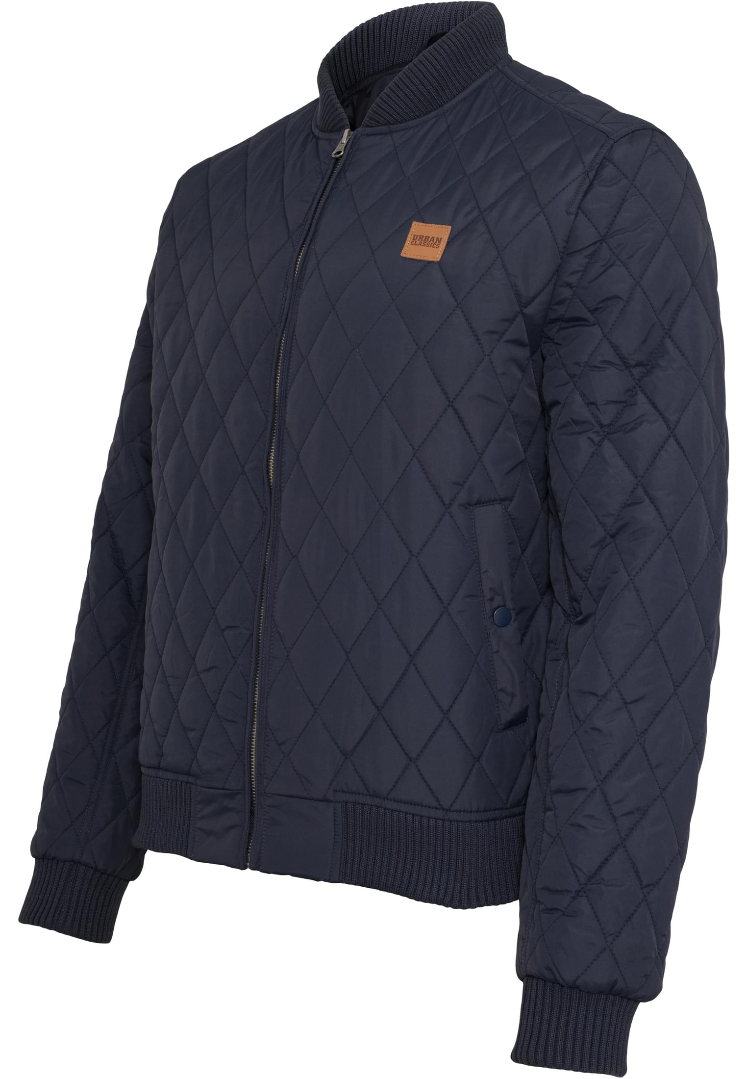 Diamond Quilt Nylon Jacket | navy