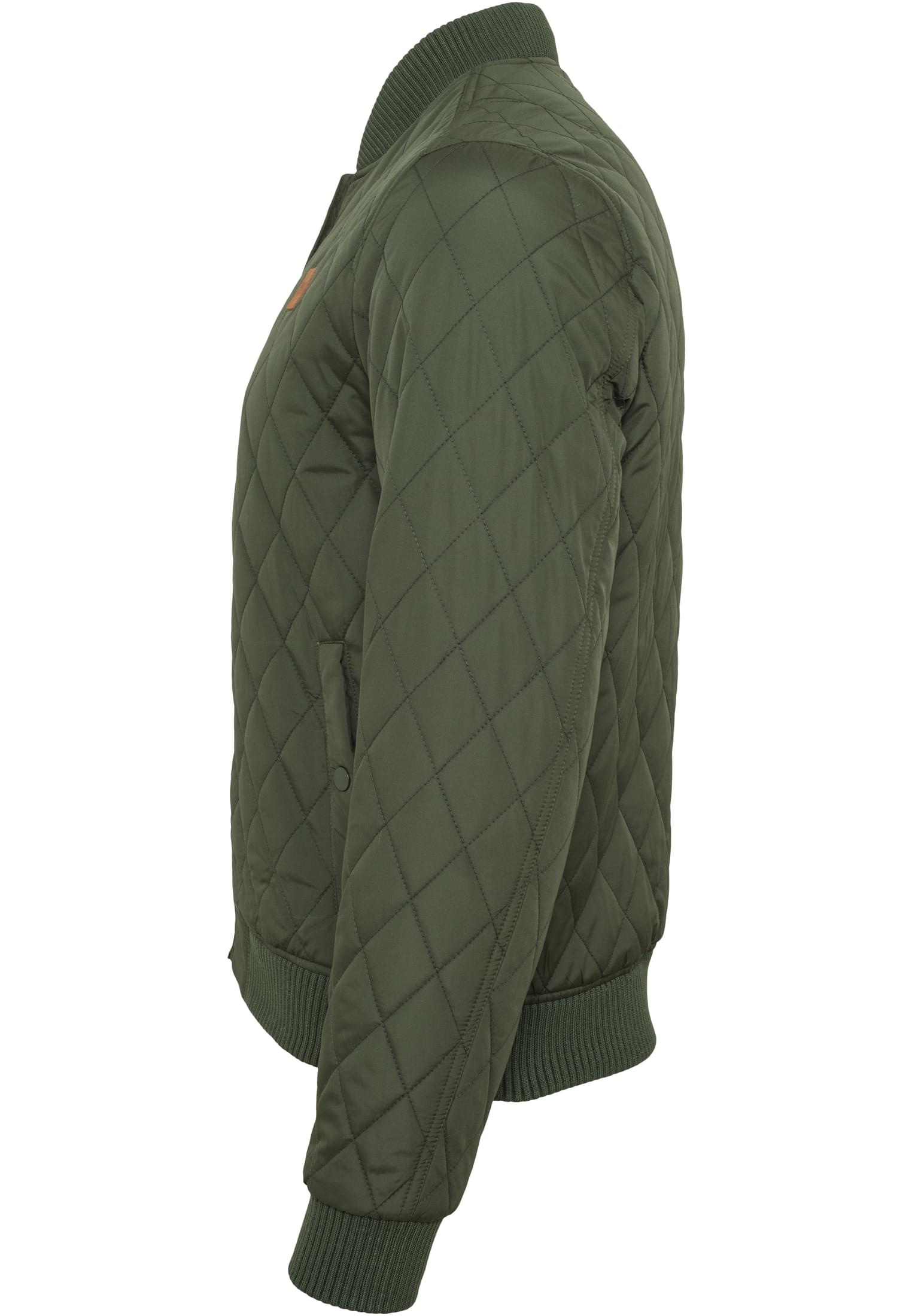 Diamond Quilt Nylon Jacket | olive