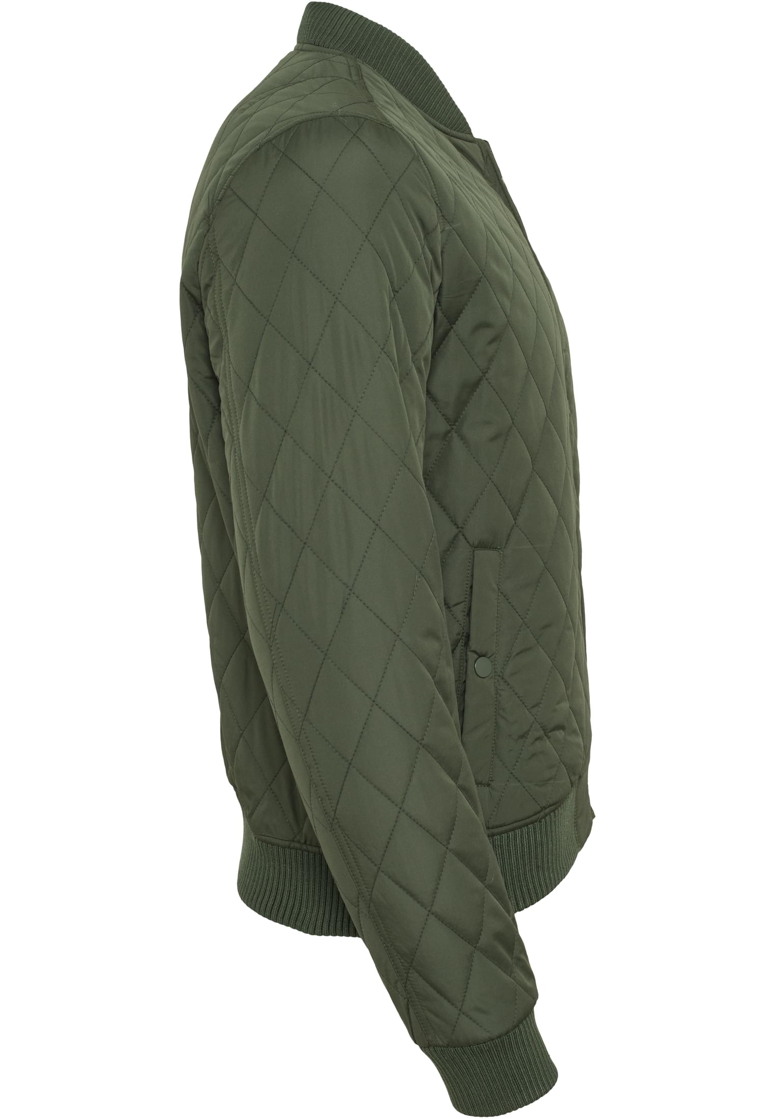 Diamond Quilt Nylon Jacket | olive