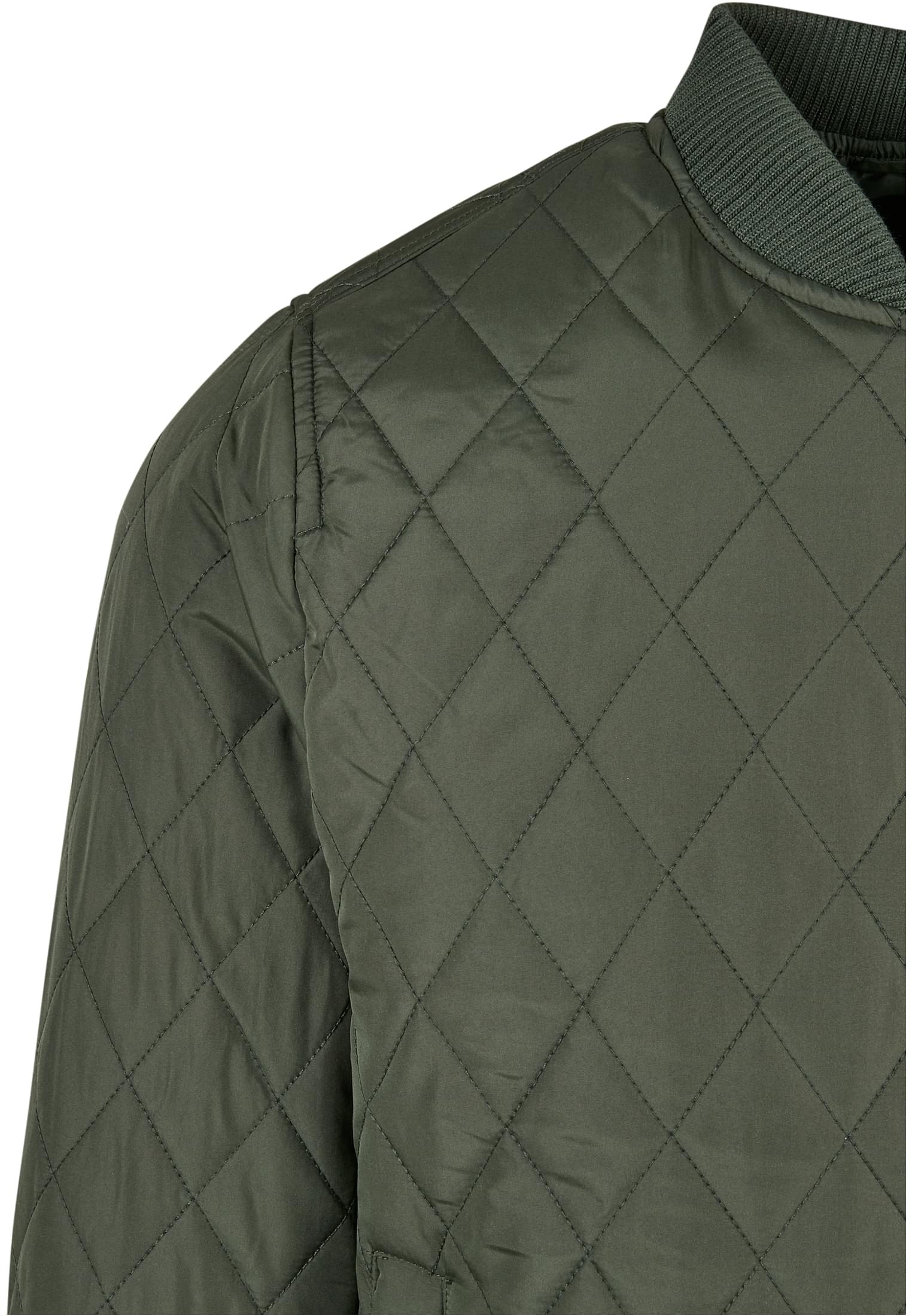 Diamond Quilt Nylon Jacket | olive