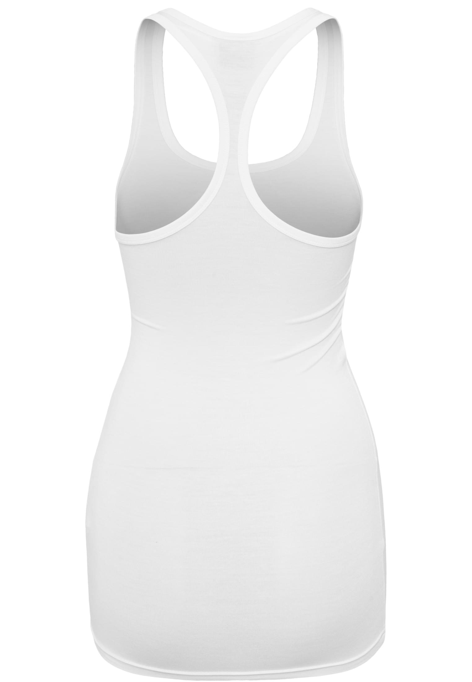 Ladies Fitted Viscon Racerback Tank | white