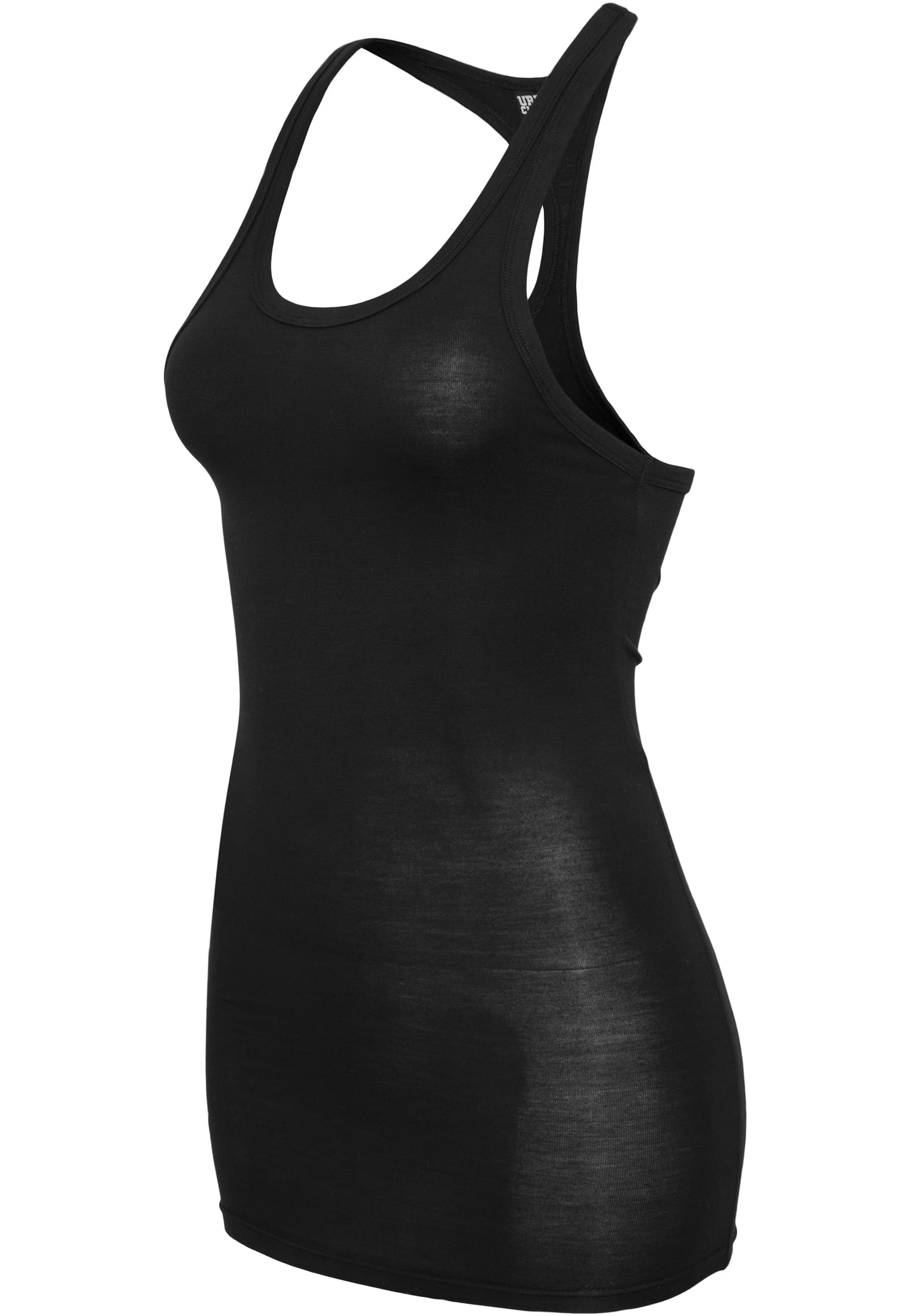 Ladies Fitted Viscon Racerback Tank | black