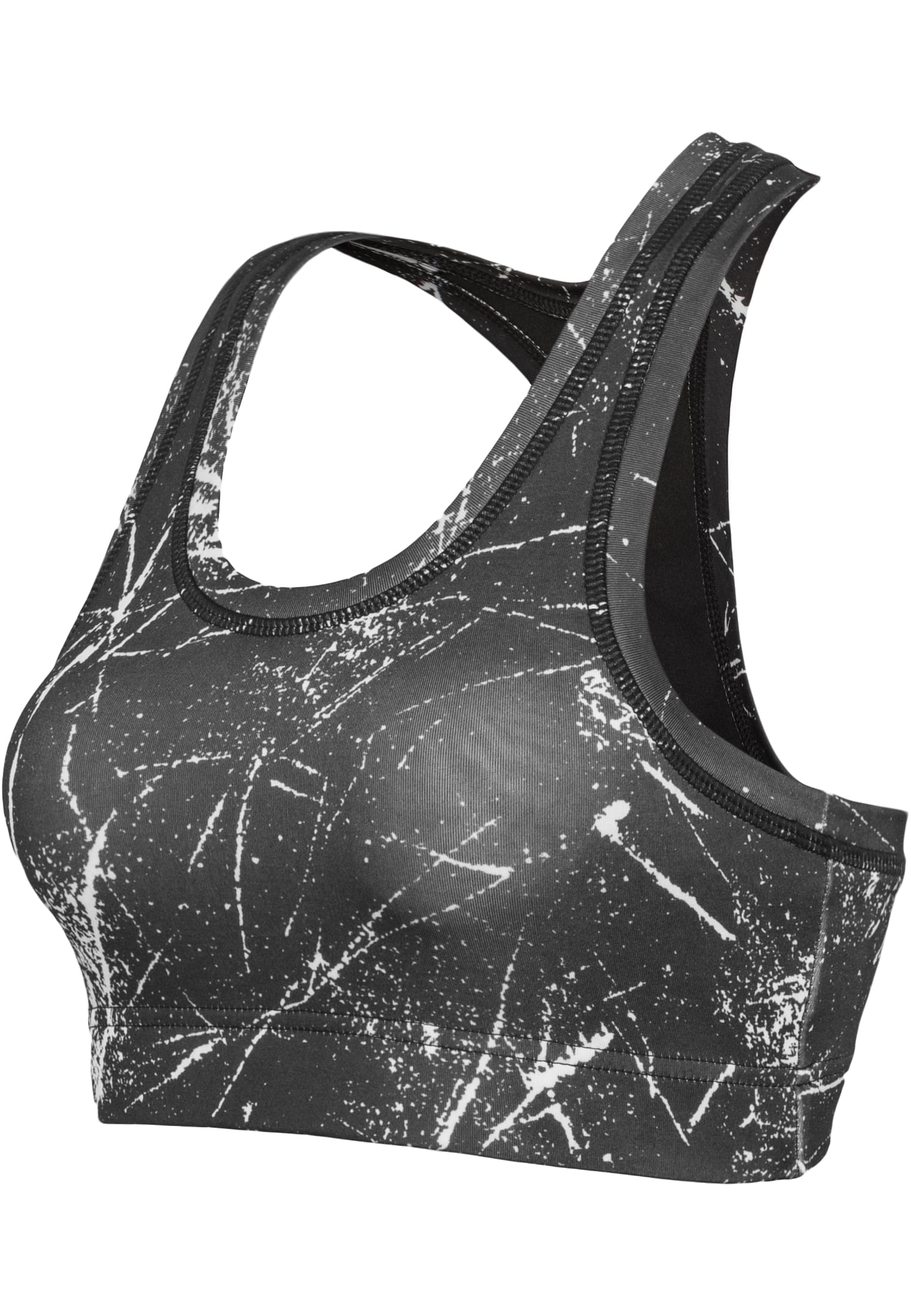 Ladies Sprinkled Sport Bra | blk/wht