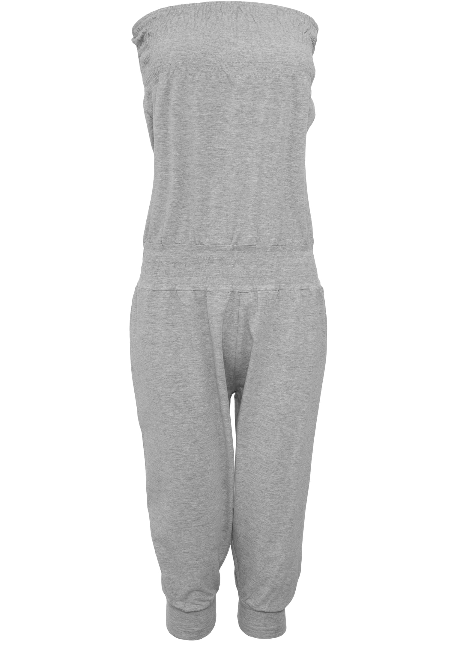 Ladies Shoulderfree Capri Jumpsuit | grey