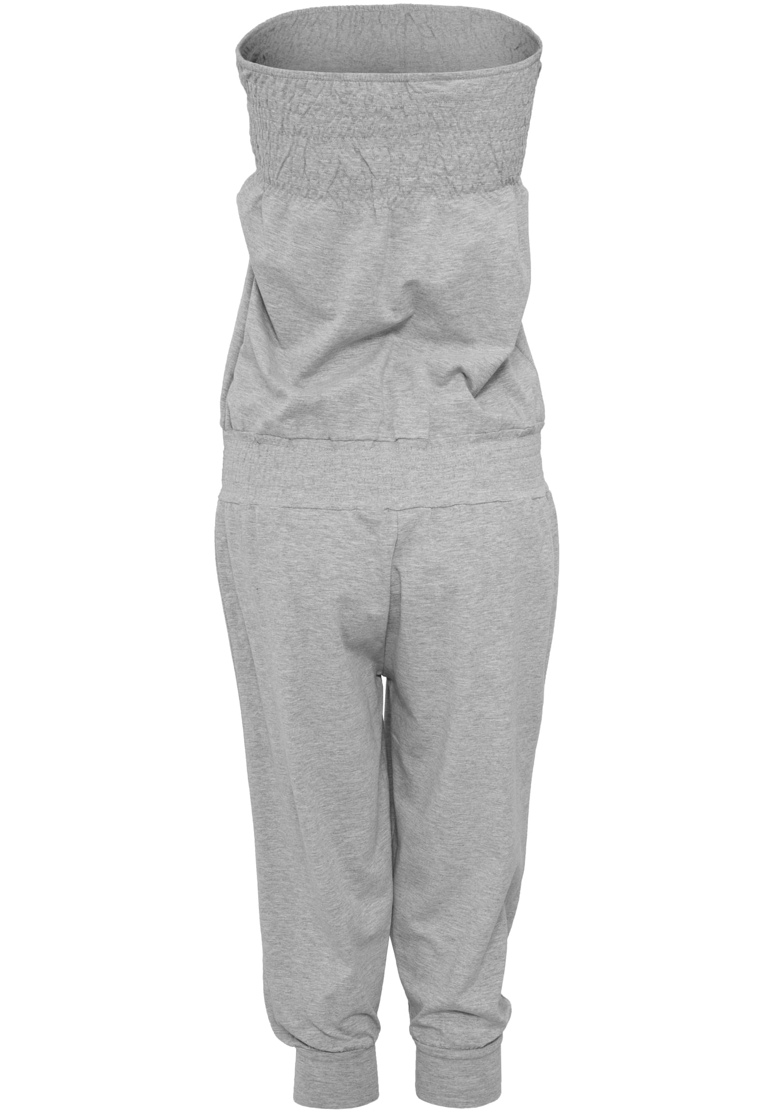 Ladies Shoulderfree Capri Jumpsuit | grey