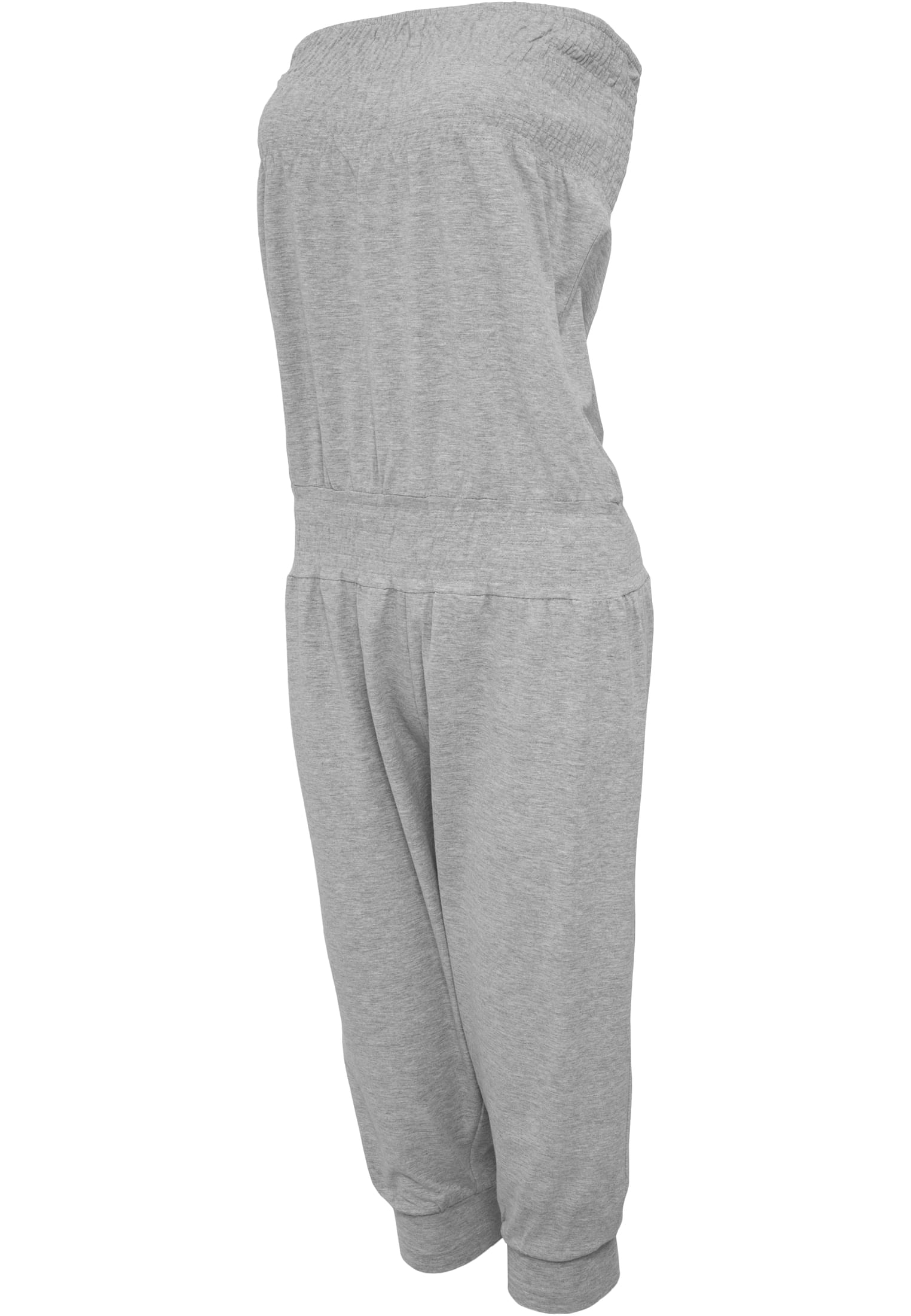 Ladies Shoulderfree Capri Jumpsuit | grey