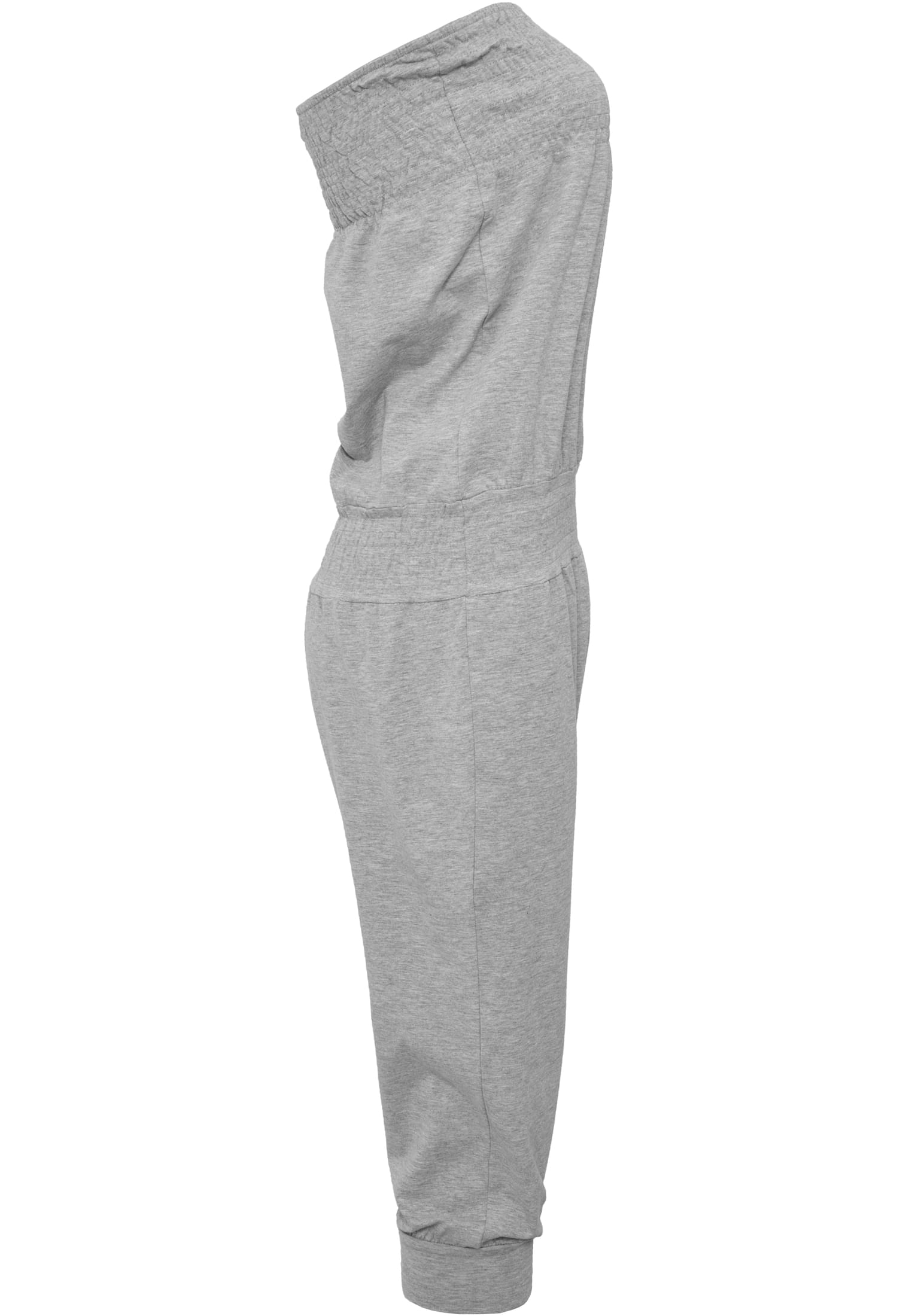 Ladies Shoulderfree Capri Jumpsuit | grey