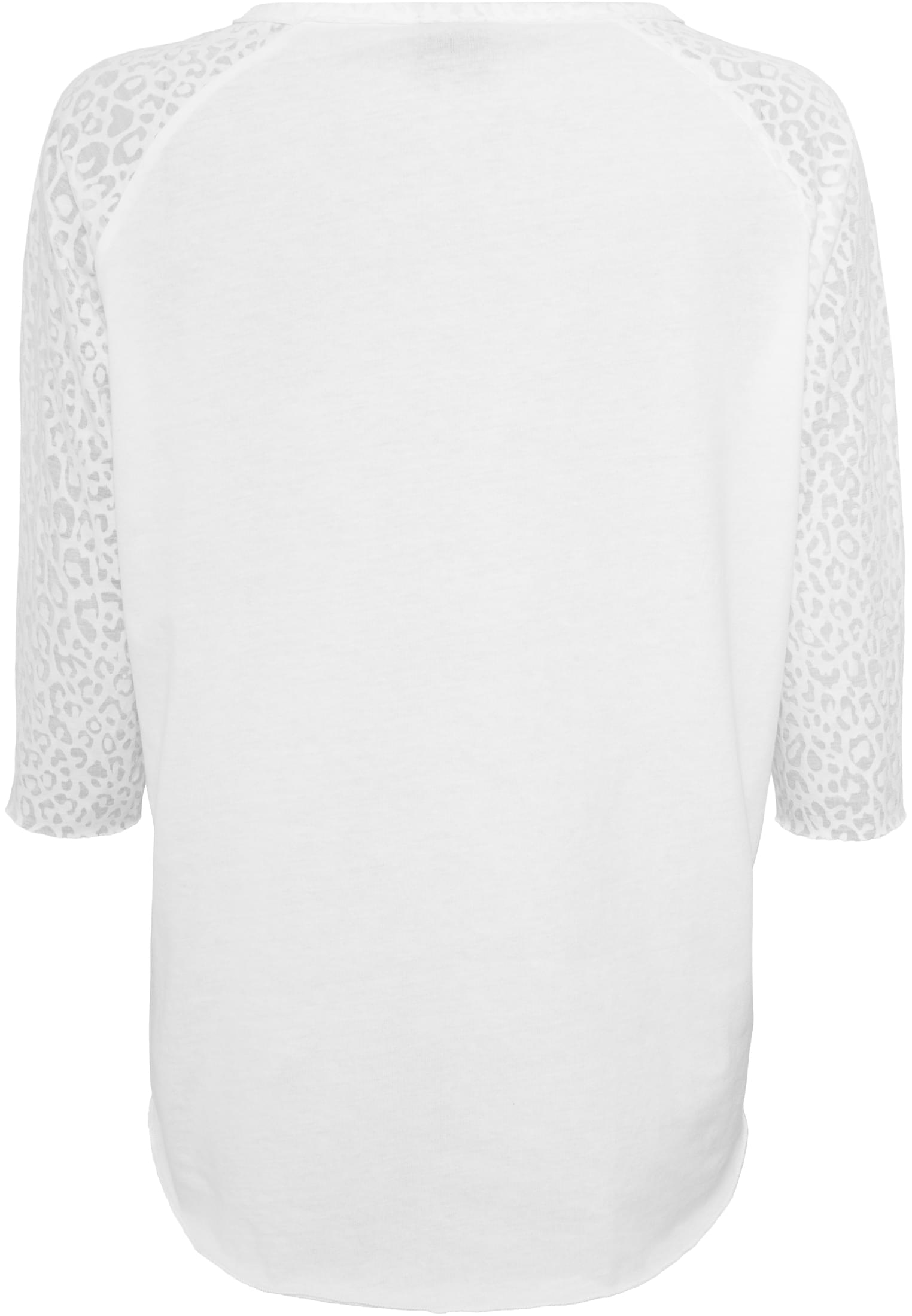 Ladies 3/4 Sleeve Wide Burnout Tee | white