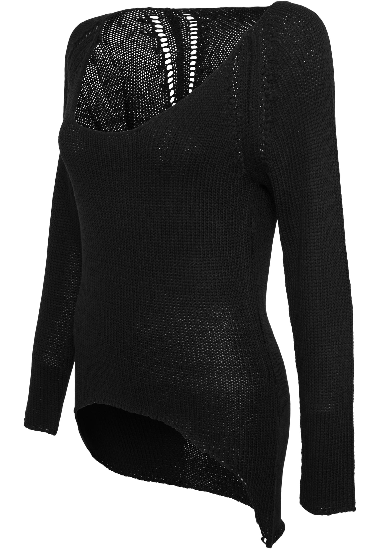 Ladies Tube Yarn Sweater | black