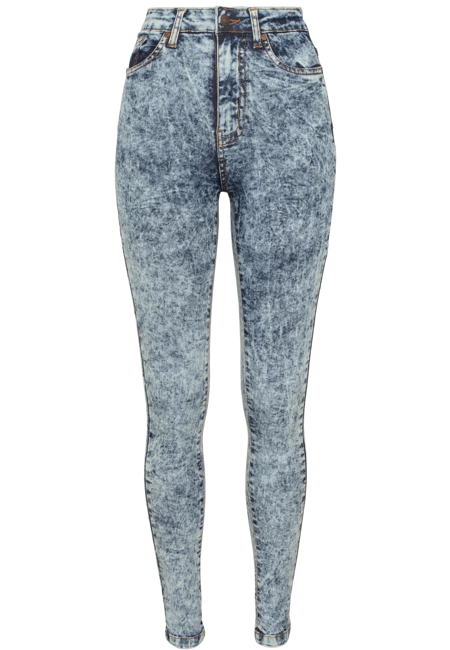 Ladies High Waist Denim Skinny Pants | blue denim