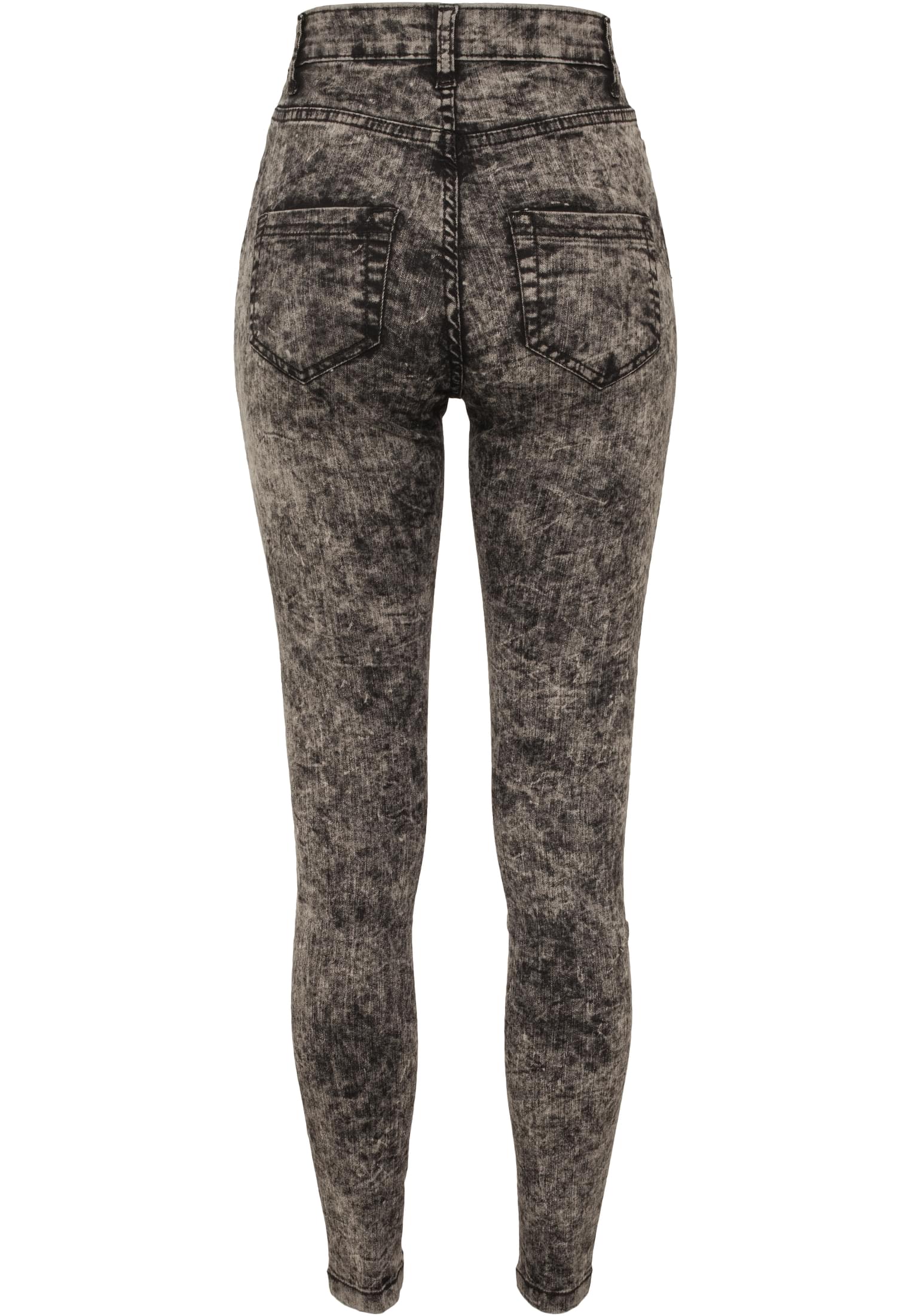 Ladies High Waist Denim Skinny Pants | black denim