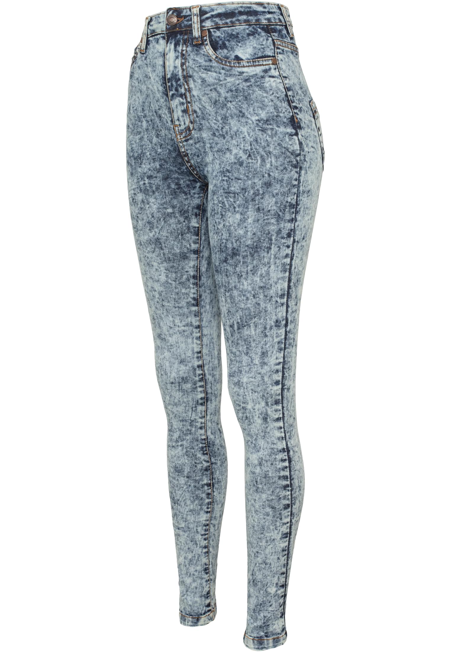 Ladies High Waist Denim Skinny Pants | blue denim