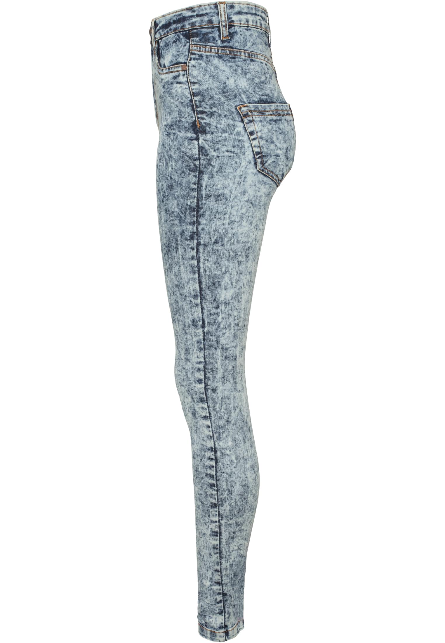 Ladies High Waist Denim Skinny Pants | blue denim