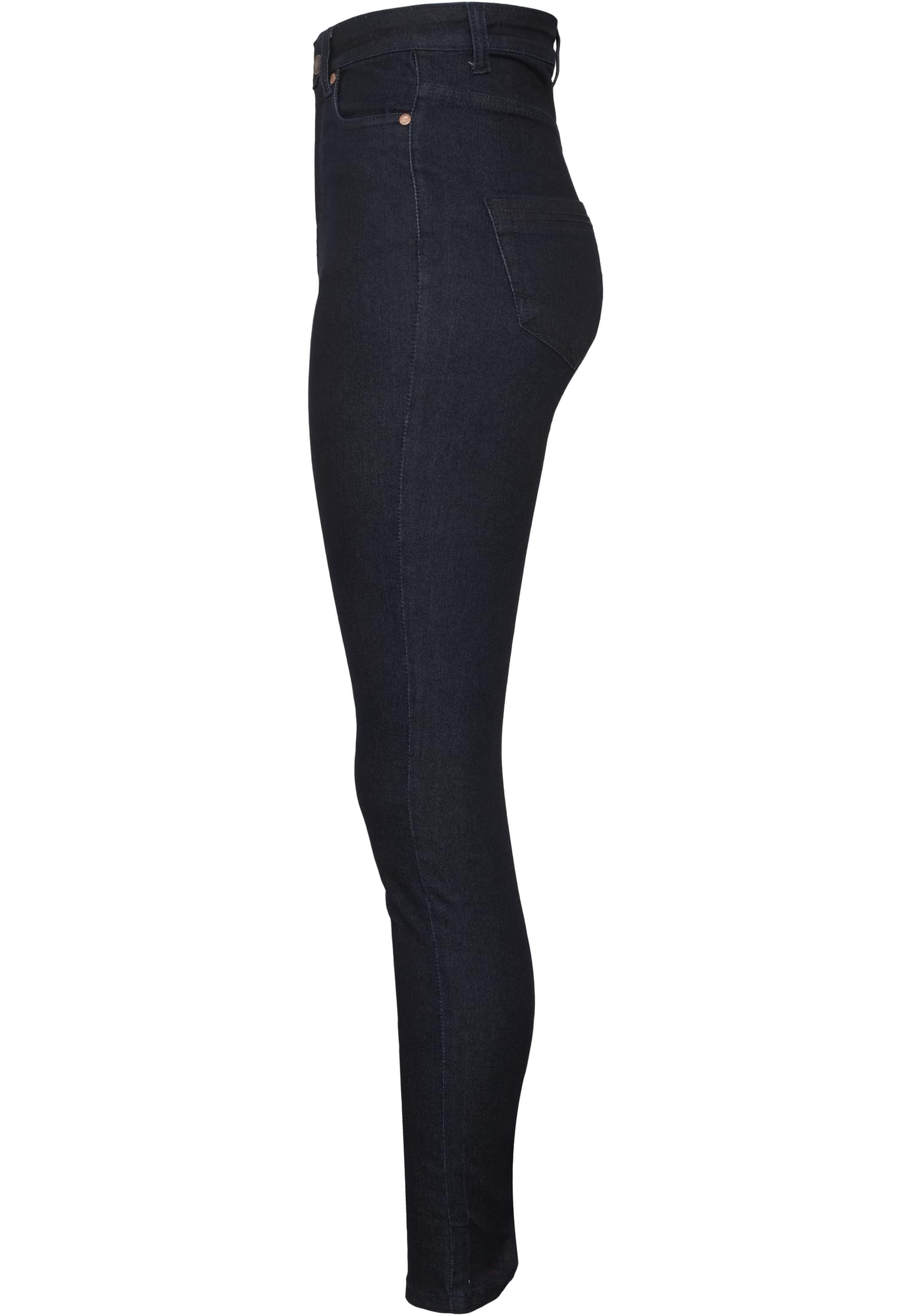 Ladies High Waist Denim Skinny Pants | dark blue denim