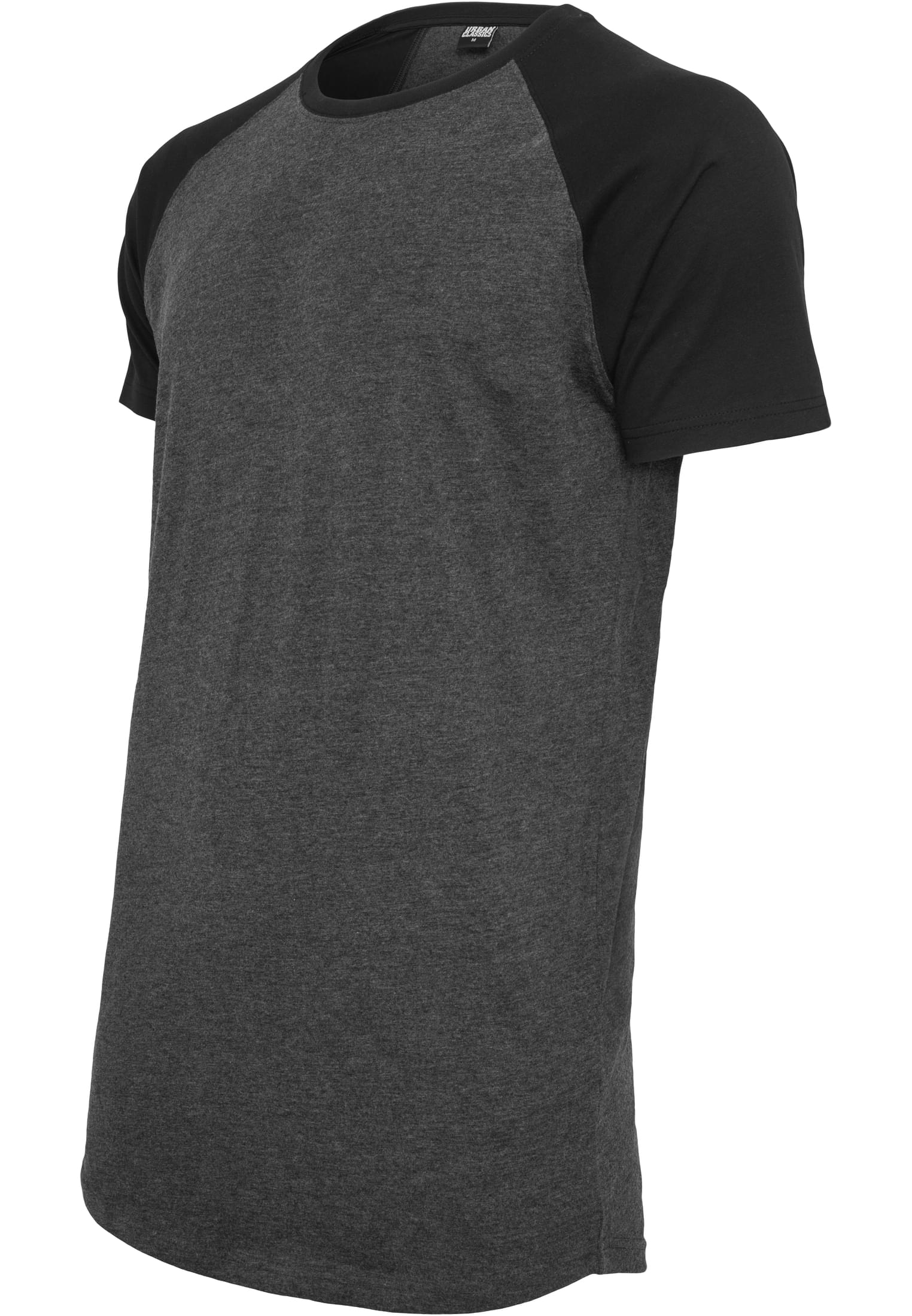 Shaped Raglan Long Tee | cha/blk