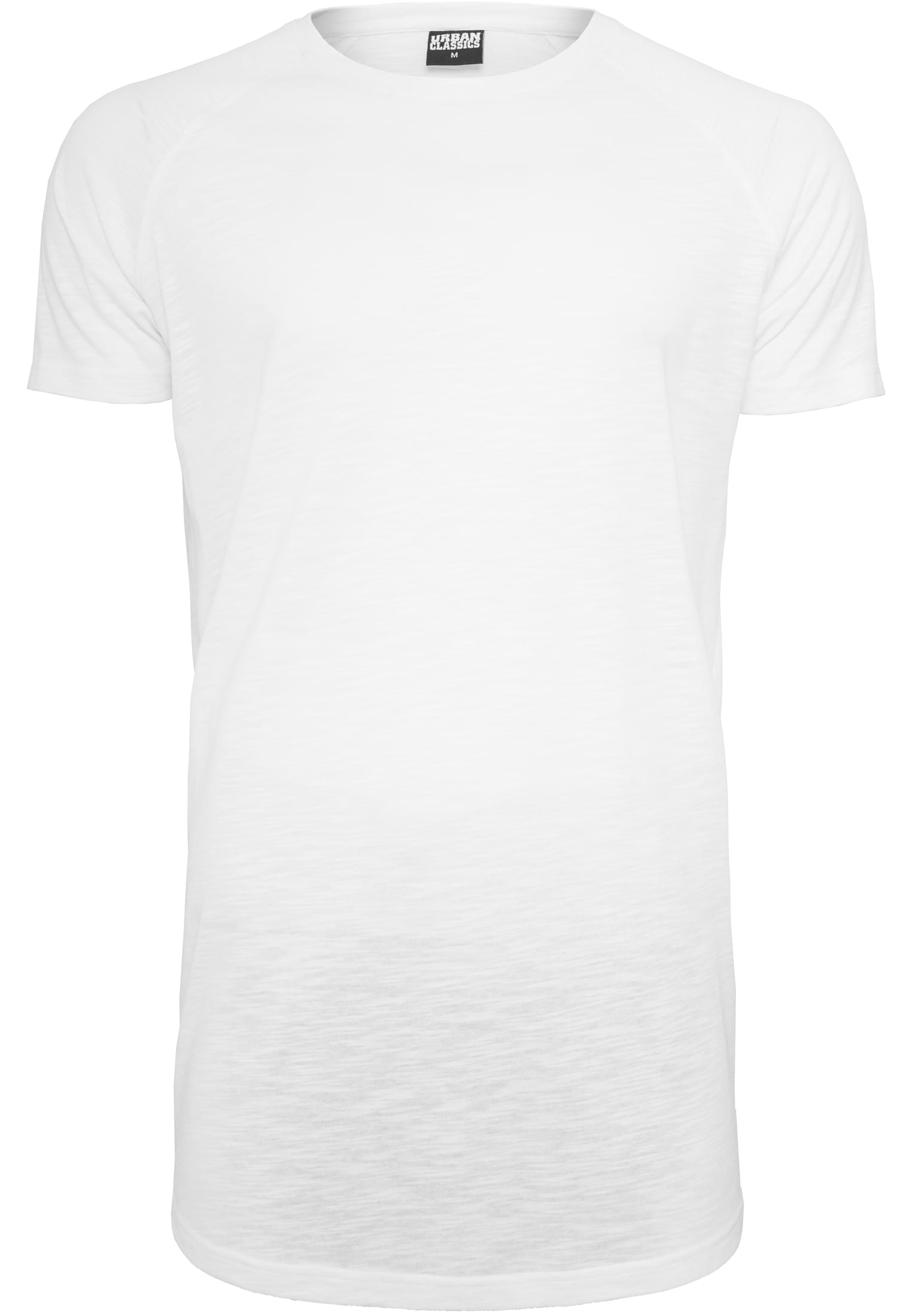 Long Shaped Slub Raglan Tee | white