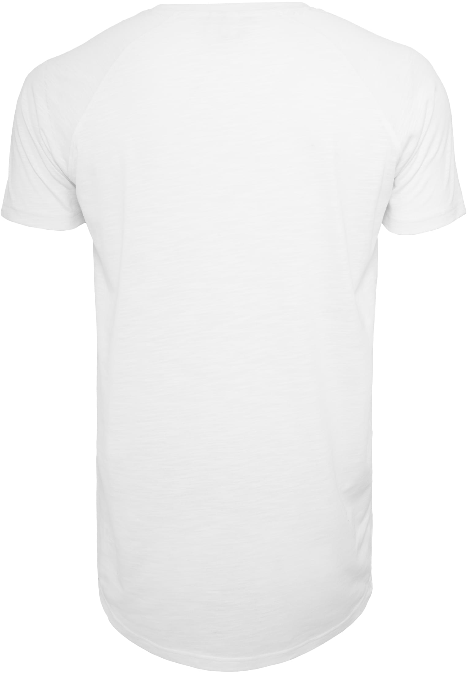 Long Shaped Slub Raglan Tee | white