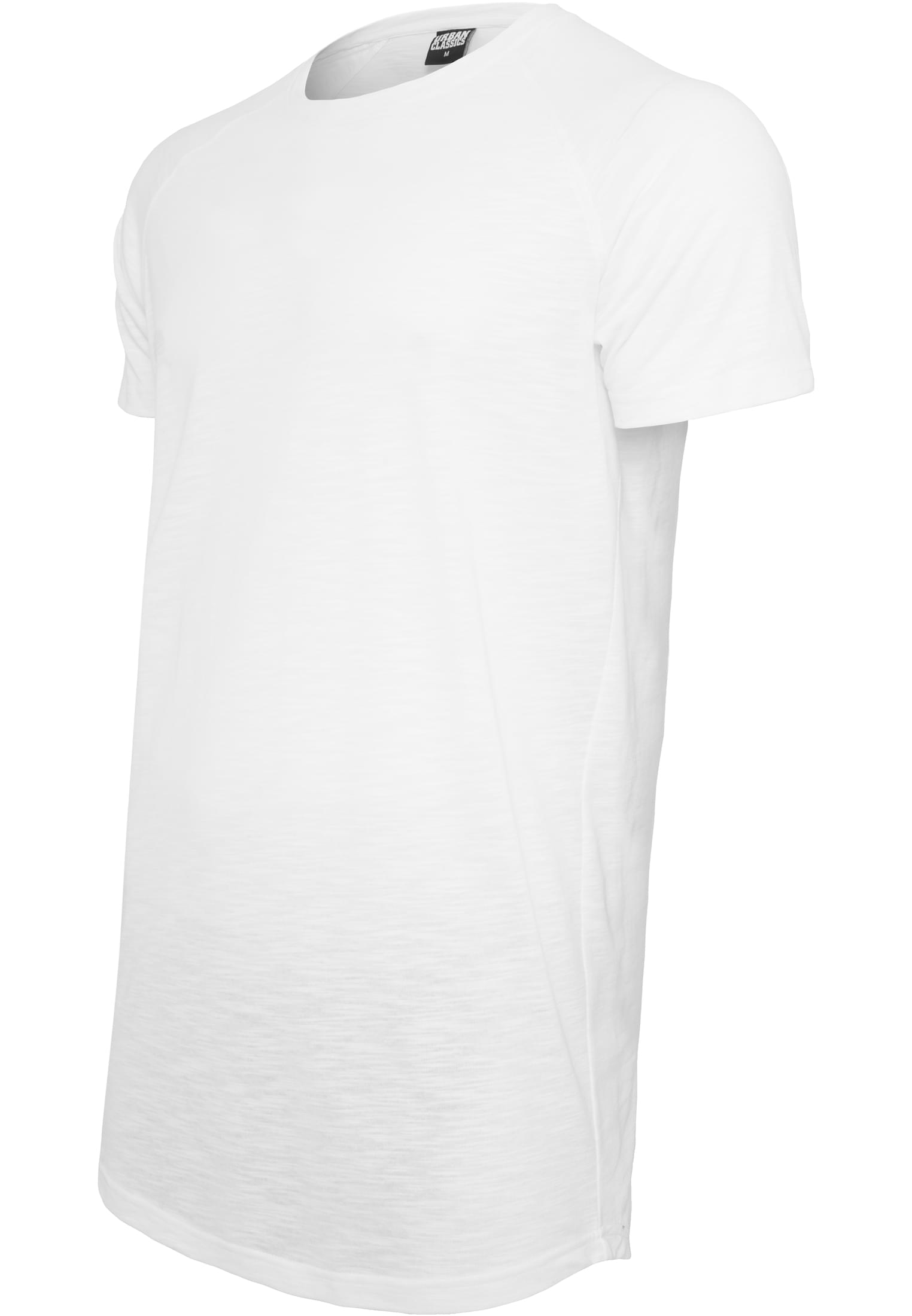 Long Shaped Slub Raglan Tee | white