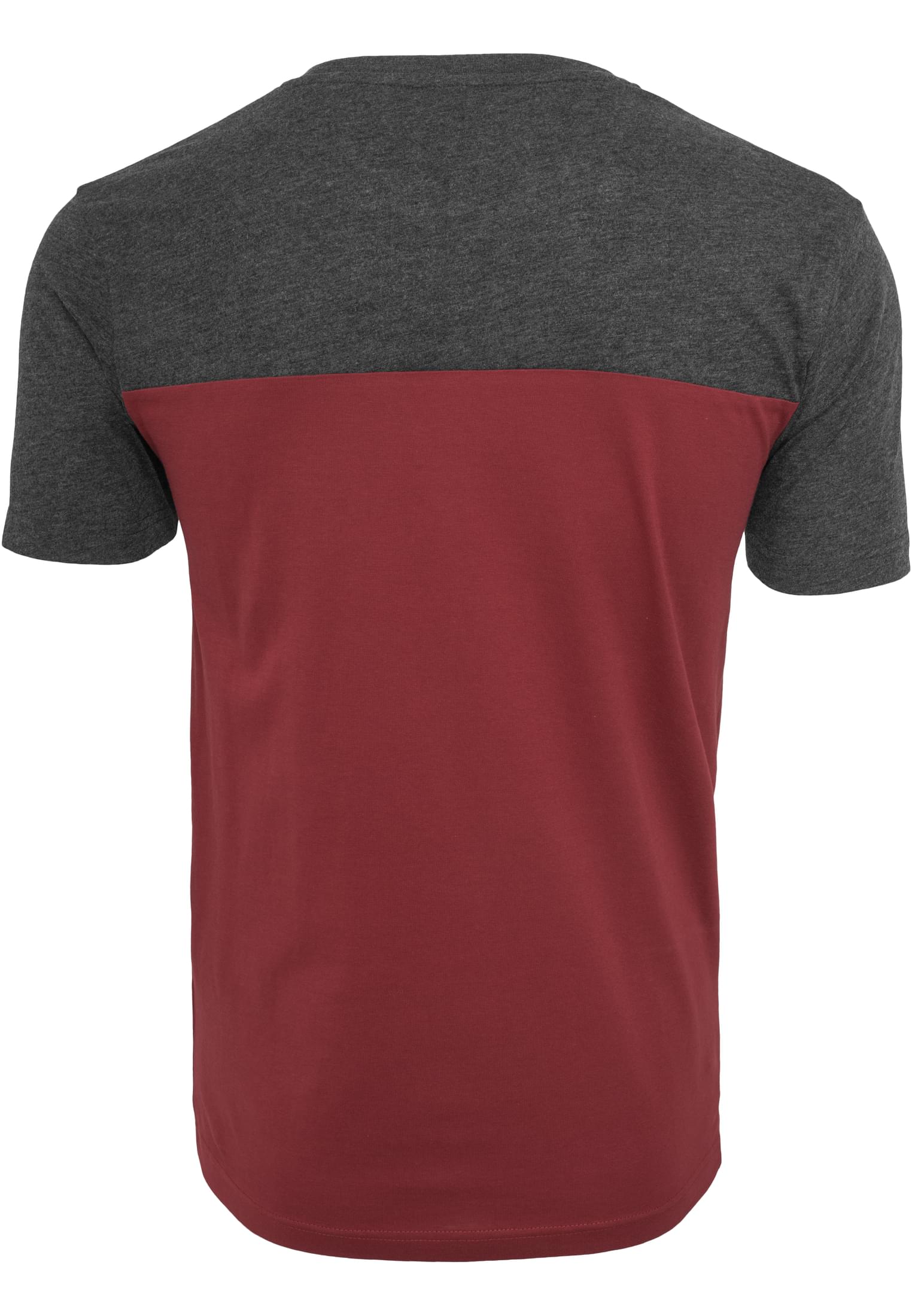 3-Tone Pocket Tee | burgundy/cha/gry