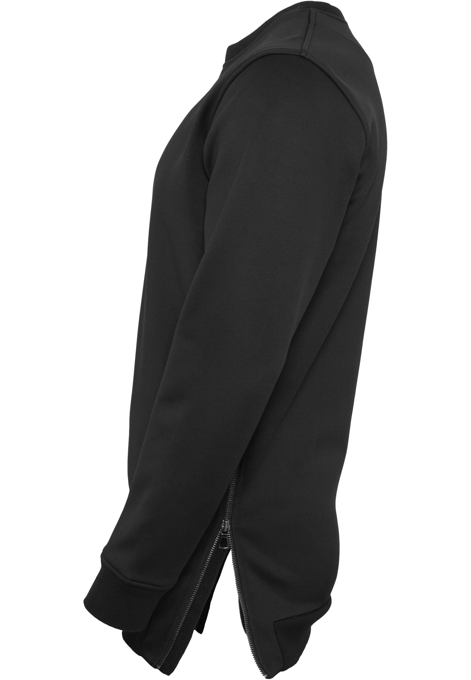 Side-Zip Neopren Crew | black