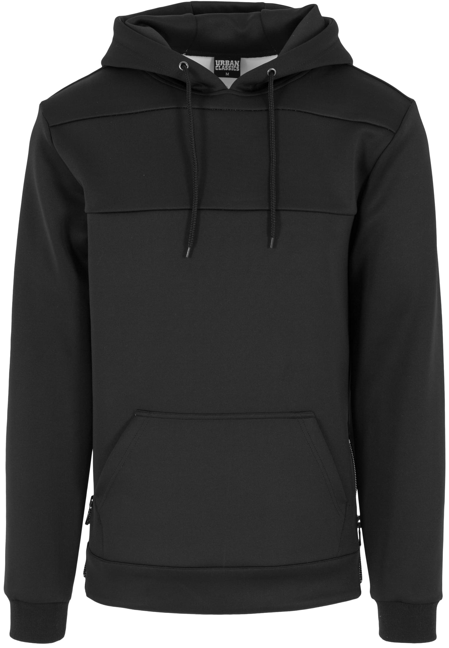 Neopren Side Zipped Hoody | black