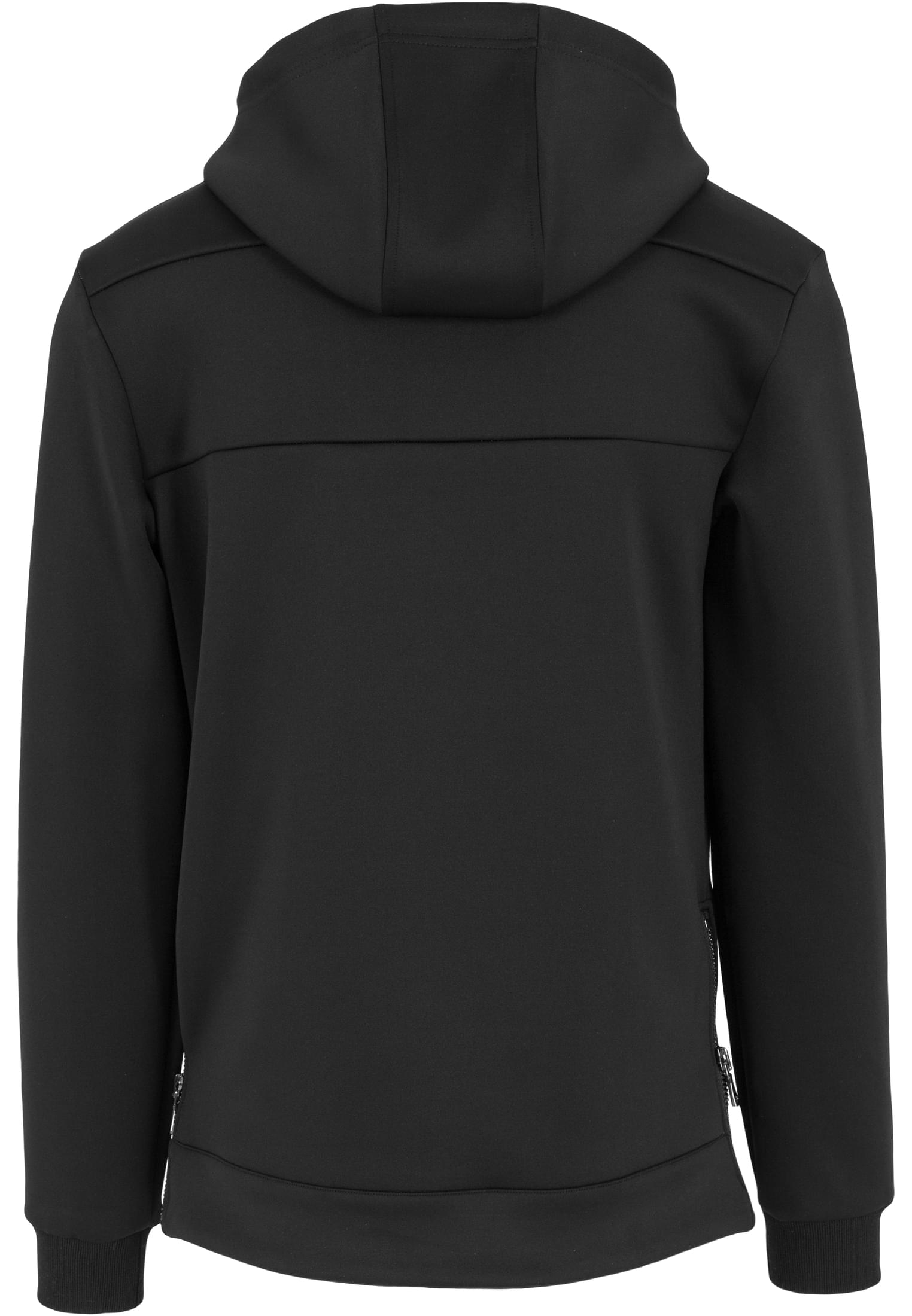 Neopren Side Zipped Hoody | black