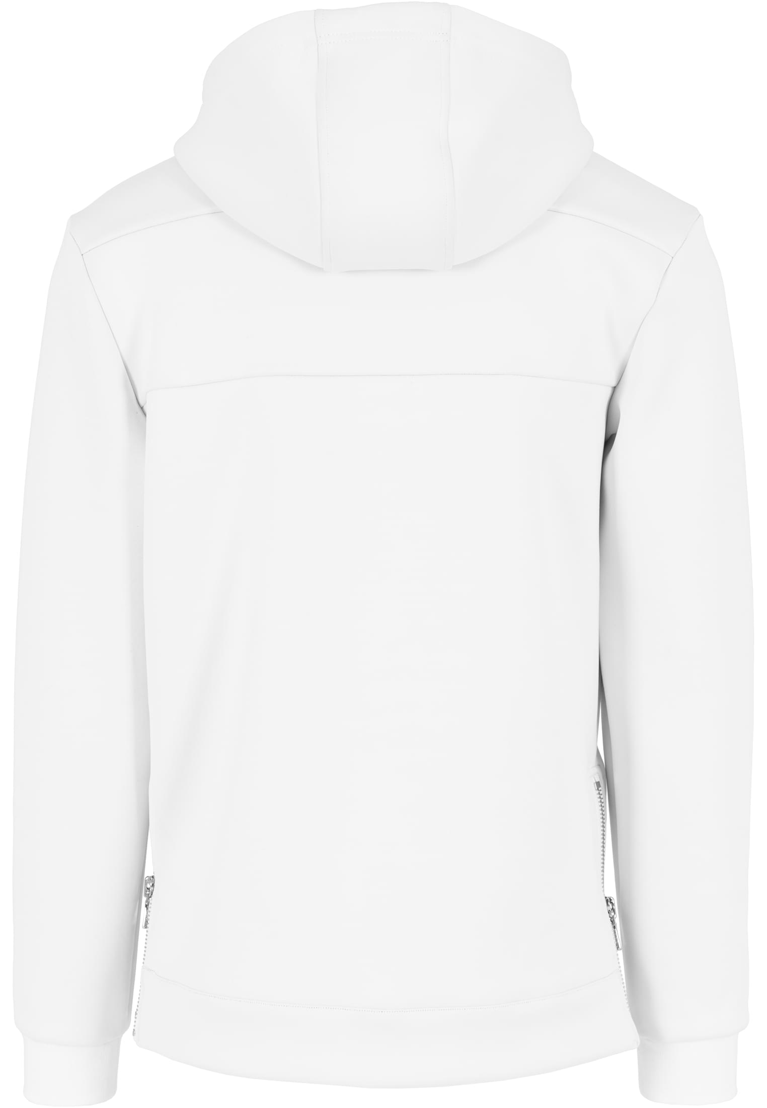 Neopren Side Zipped Hoody | white