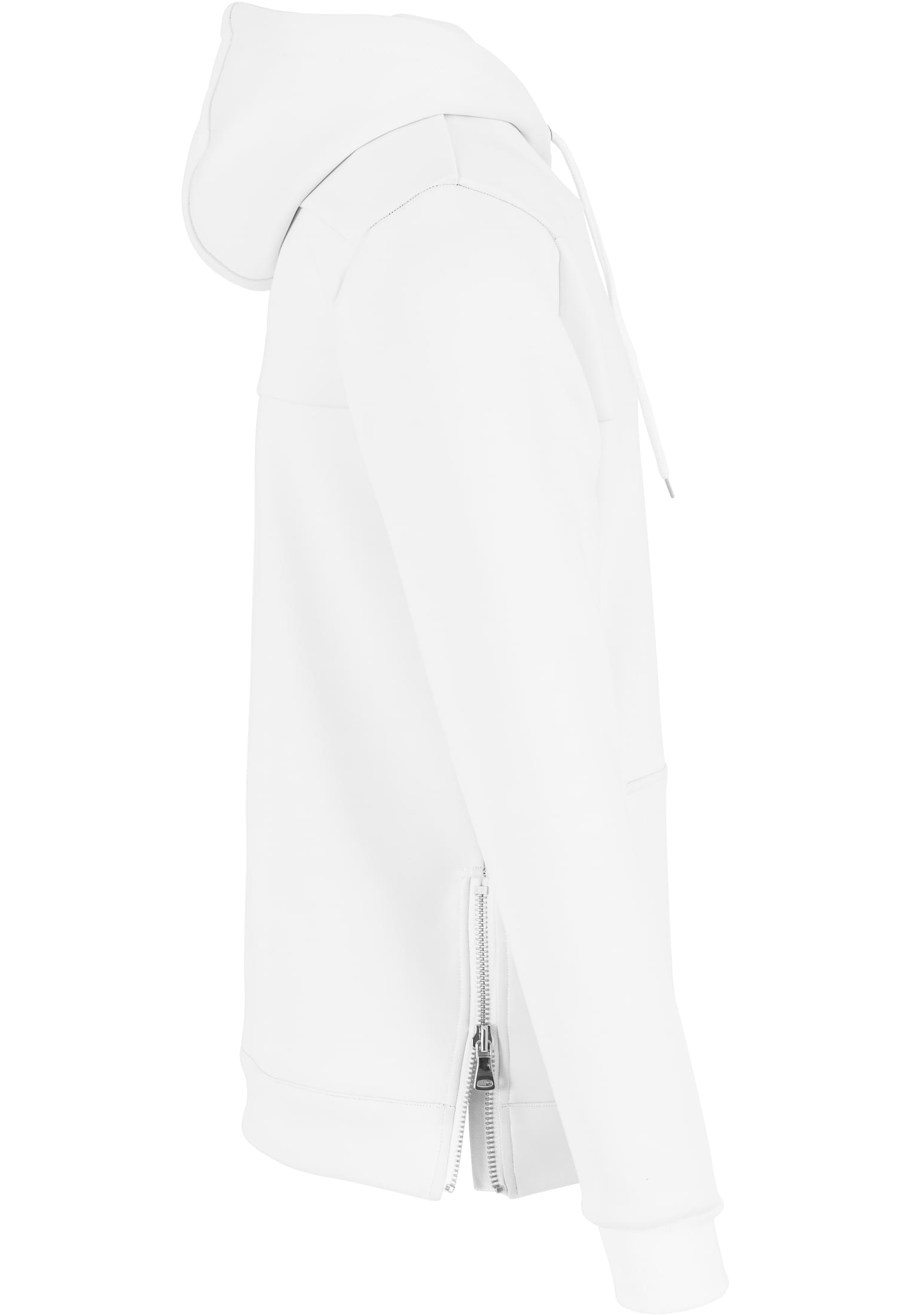 Neopren Side Zipped Hoody | white