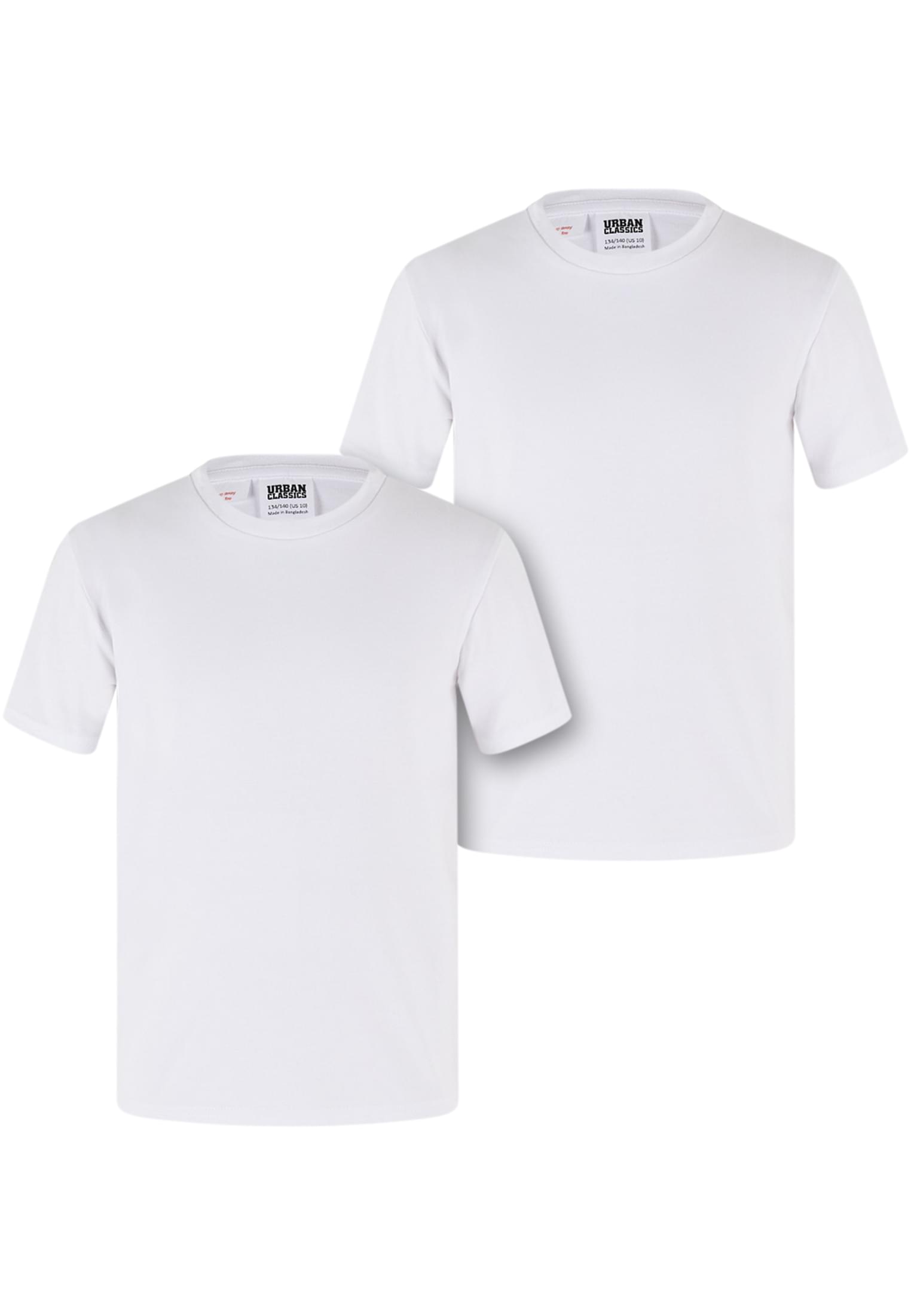 Girls Stretch Jersey Tee 2-Pack | white+white