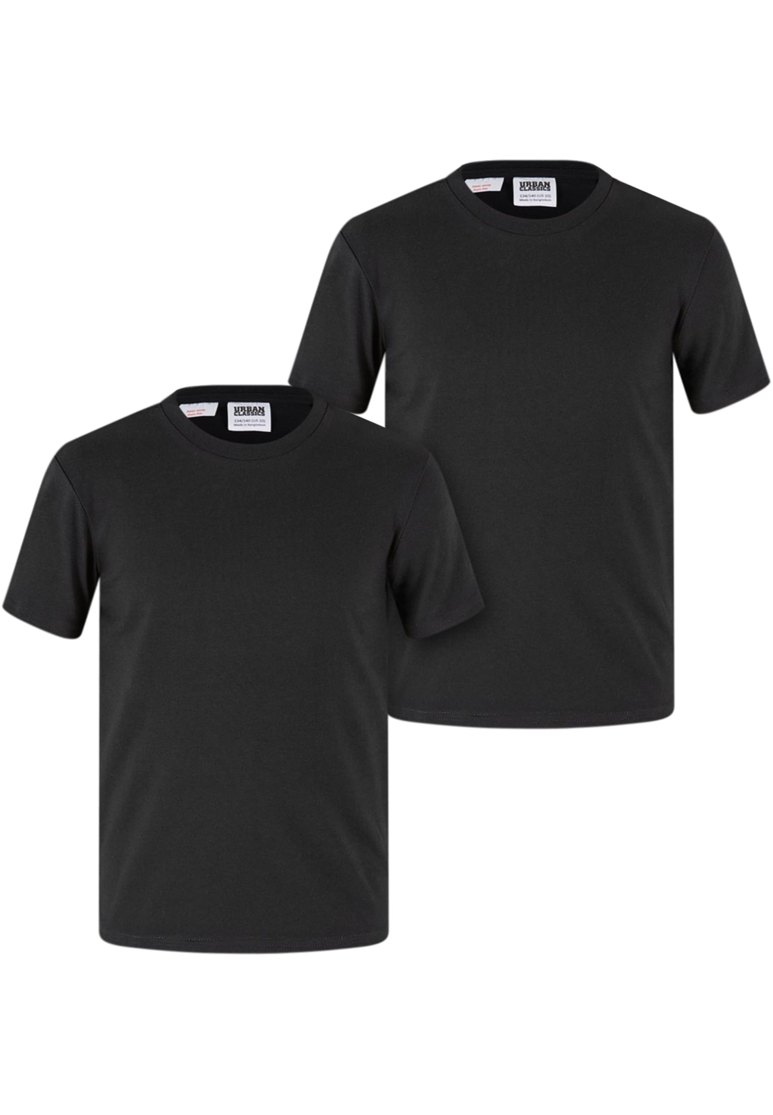 Girls Stretch Jersey Tee 2-Pack | black+black