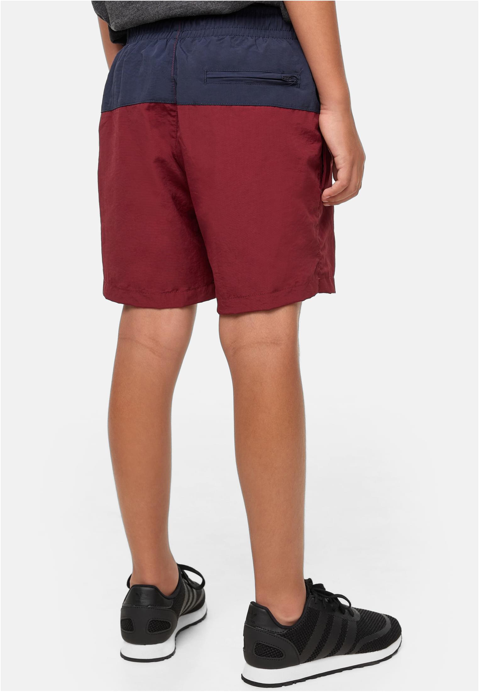 Boys Block Swim Shorts | navy/burgundy