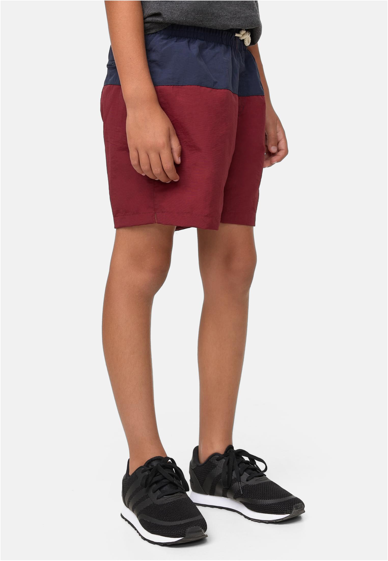 Boys Block Swim Shorts | navy/burgundy