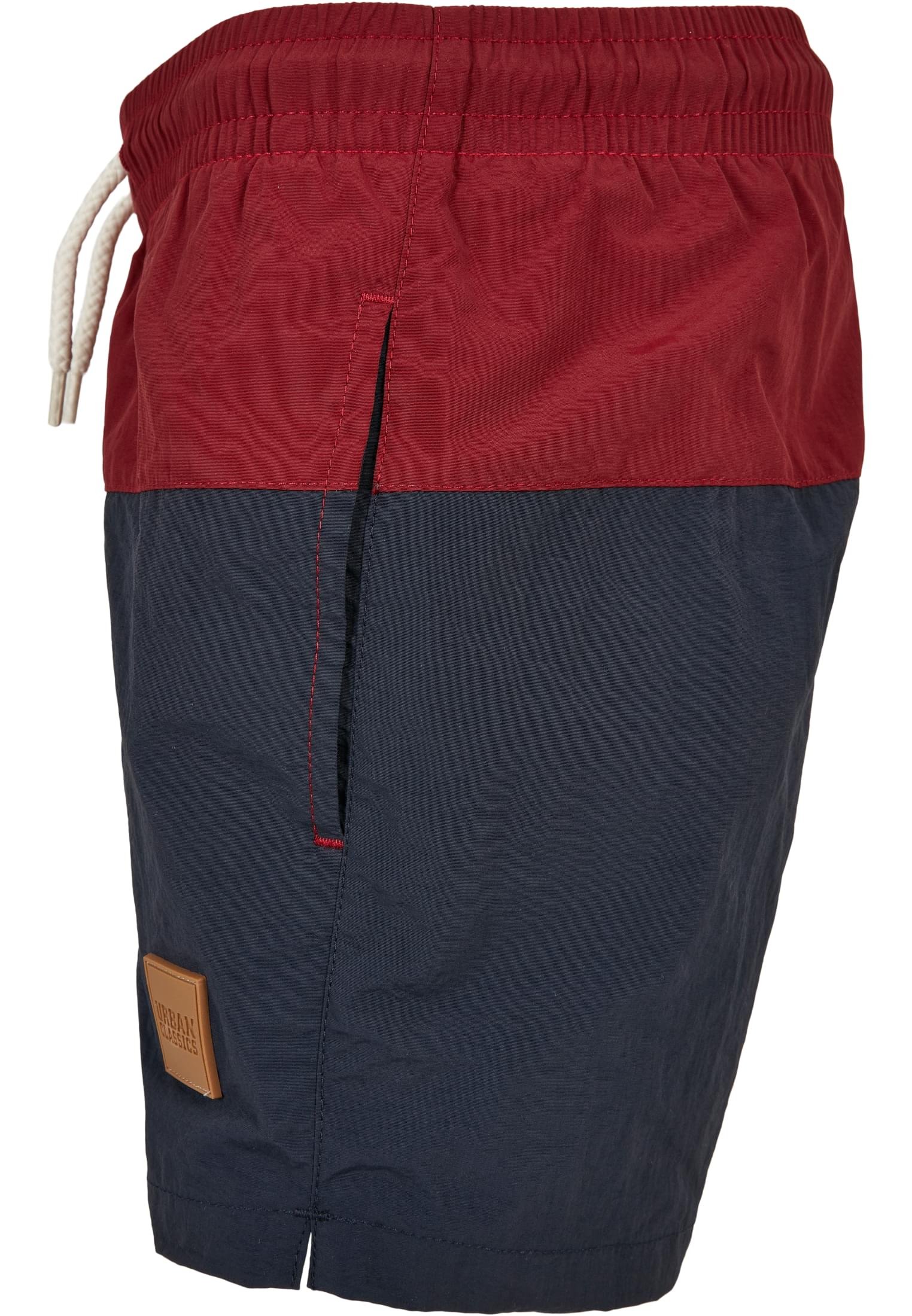 Boys Block Swim Shorts | navy/burgundy