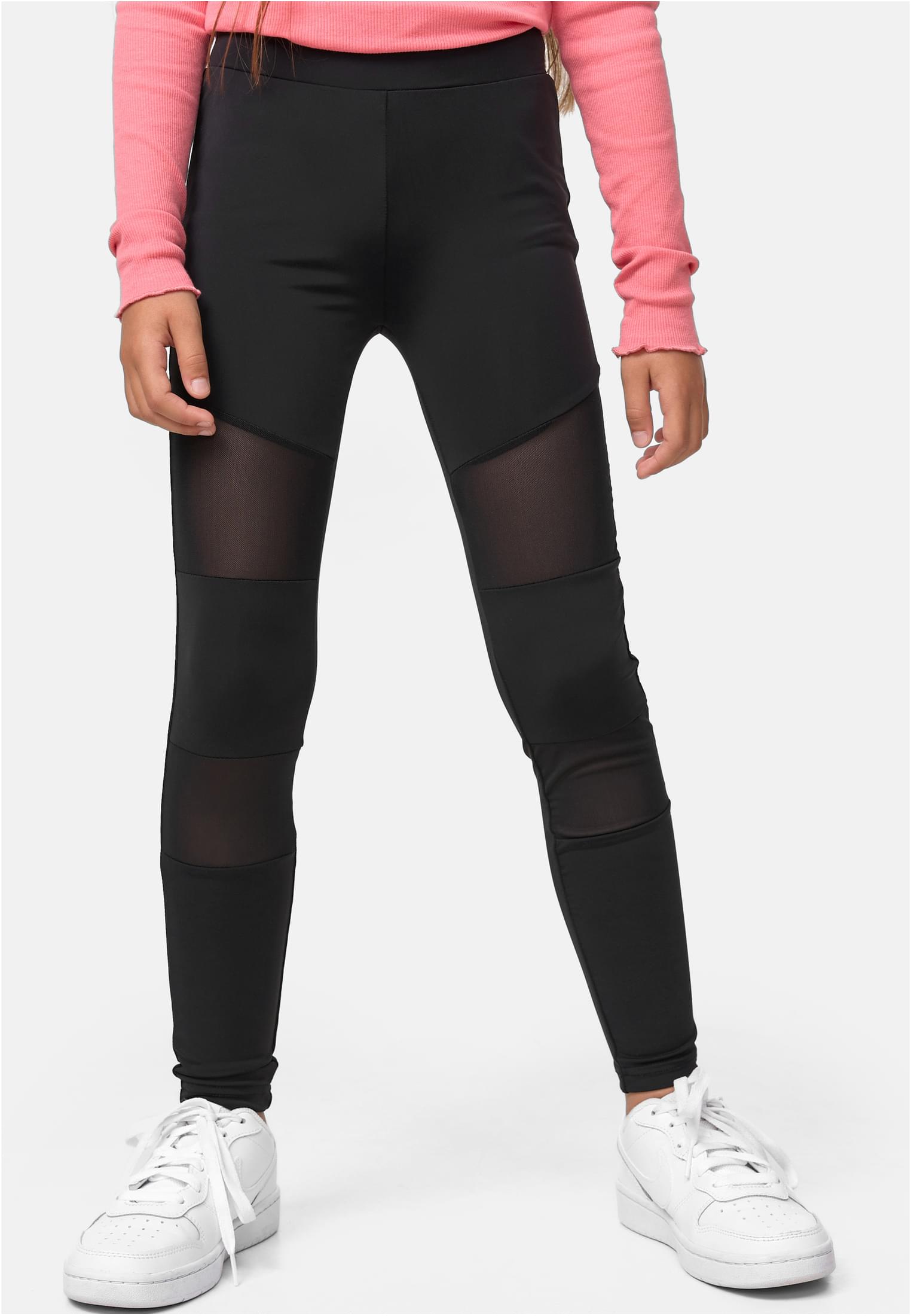 Girls Tech Mesh Leggings | black