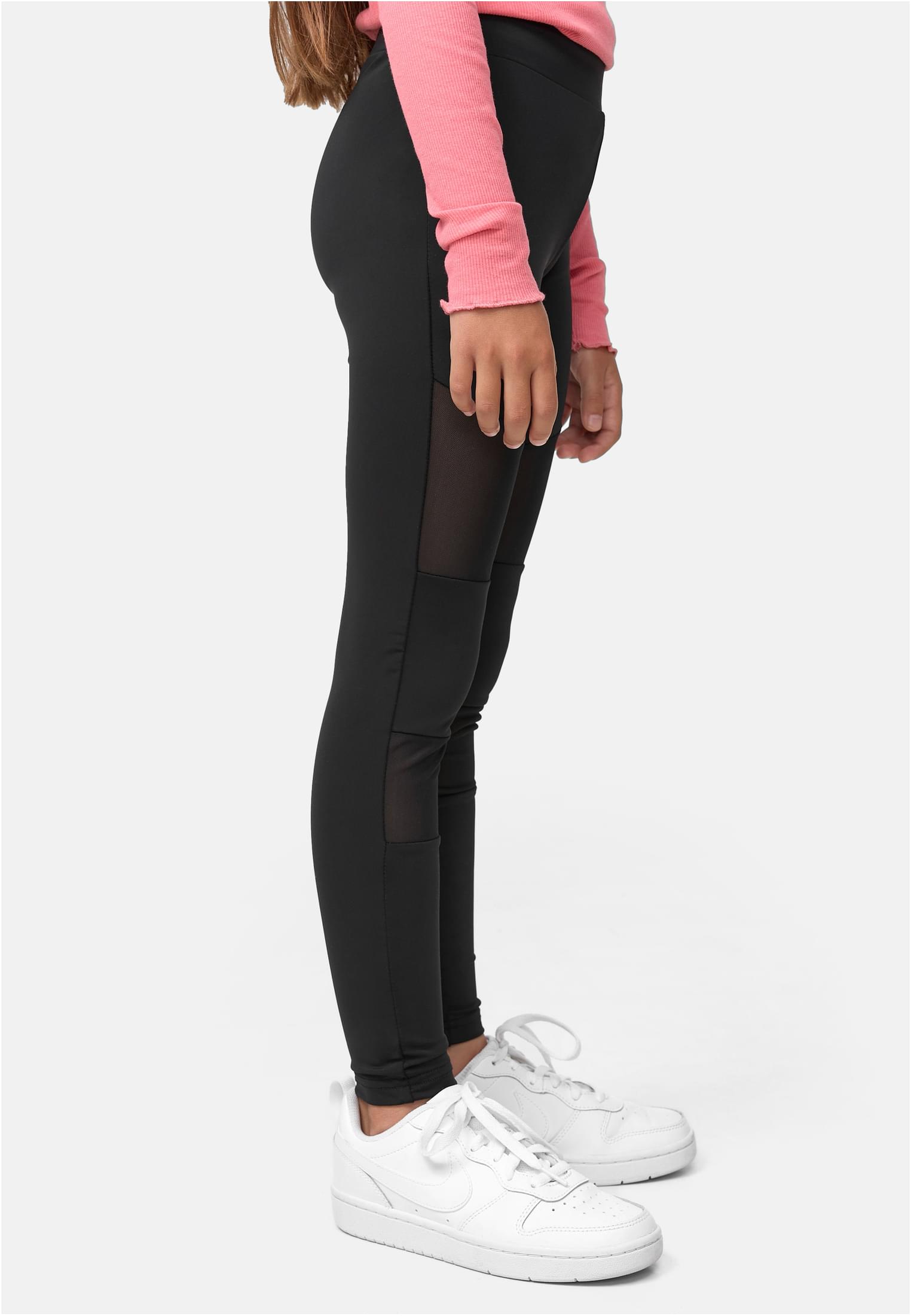 Girls Tech Mesh Leggings | black