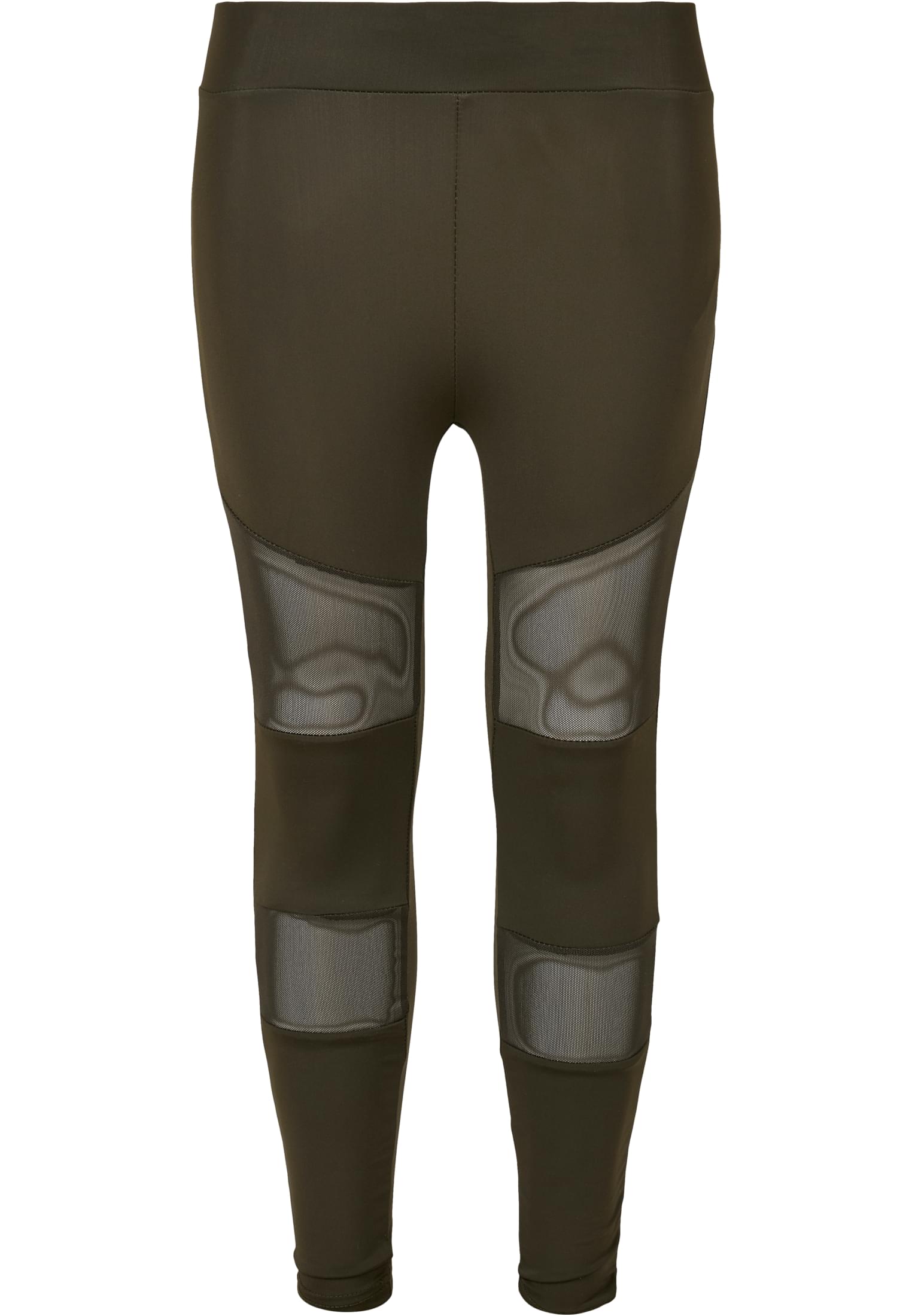 Girls Tech Mesh Leggings | darkolive