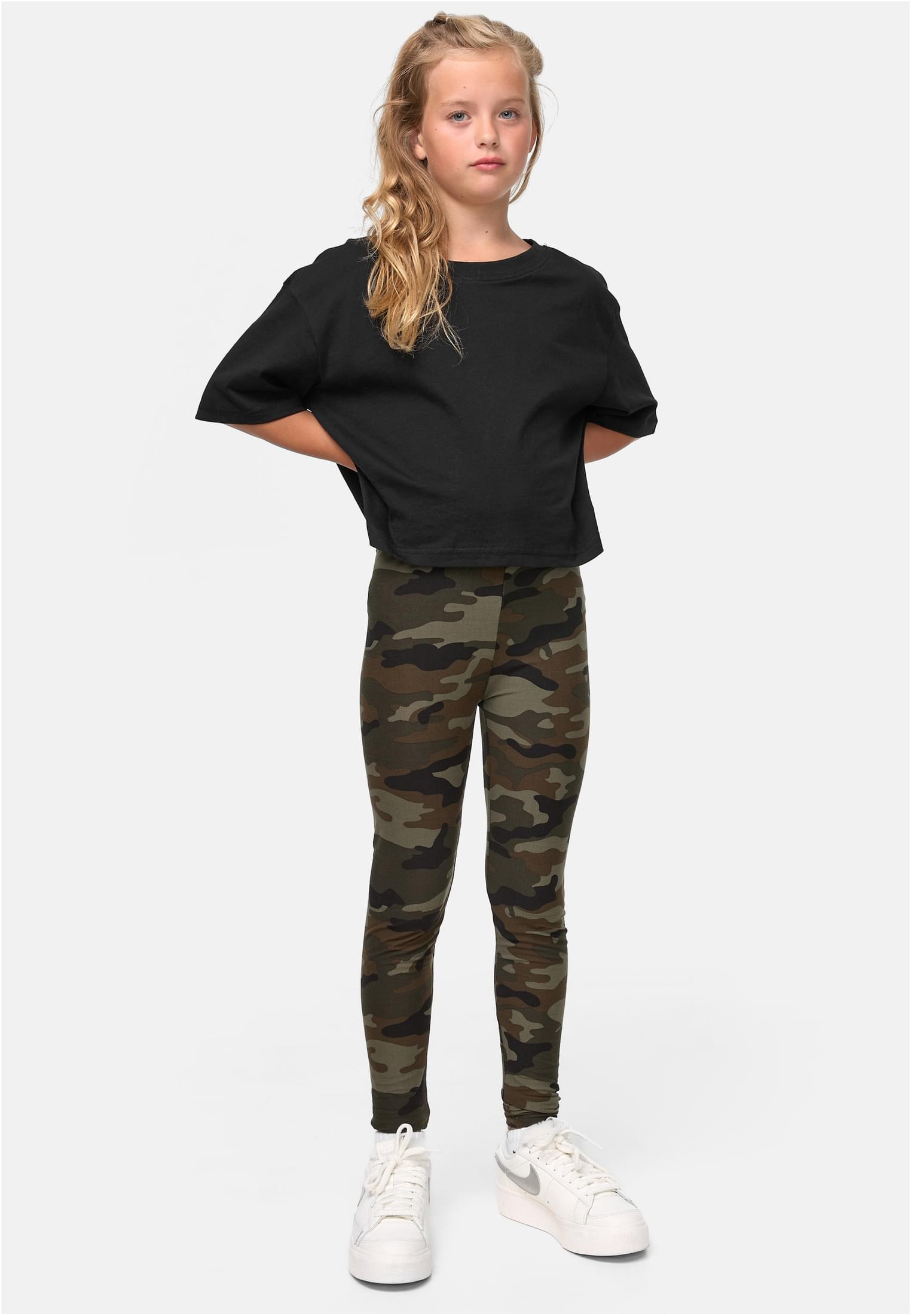 Girls Camo Leggings | wood camo