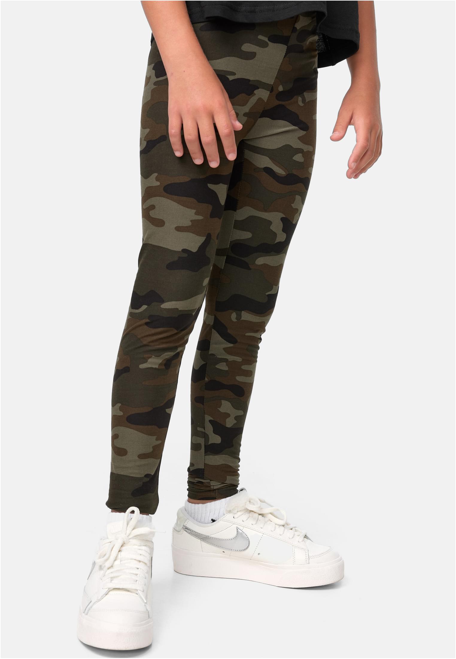 Girls Camo Leggings | wood camo