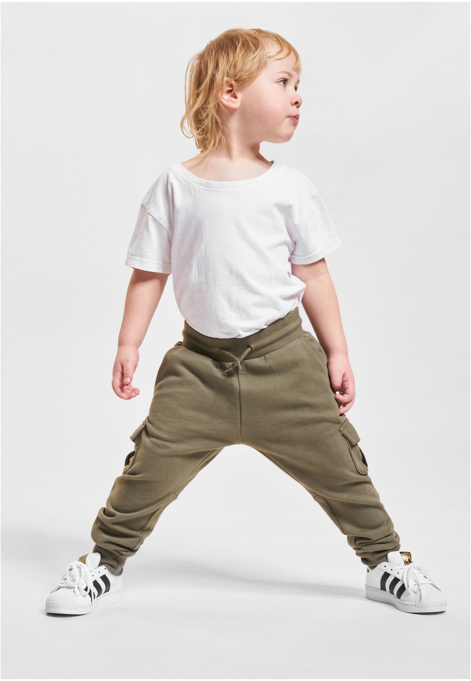 Boys Fitted Cargo Sweatpants | olive