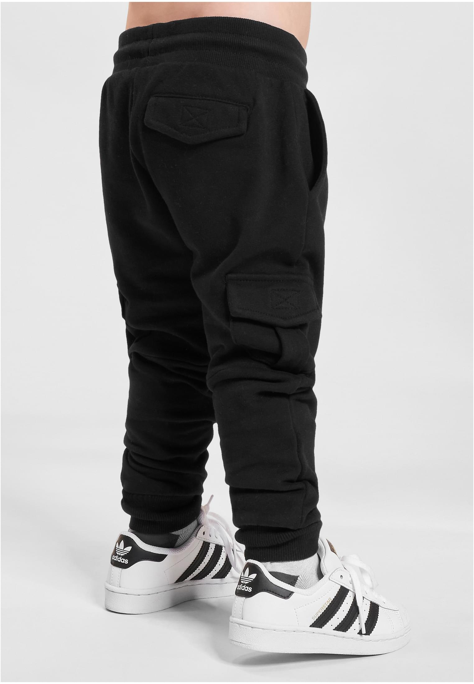 Boys Fitted Cargo Sweatpants | black