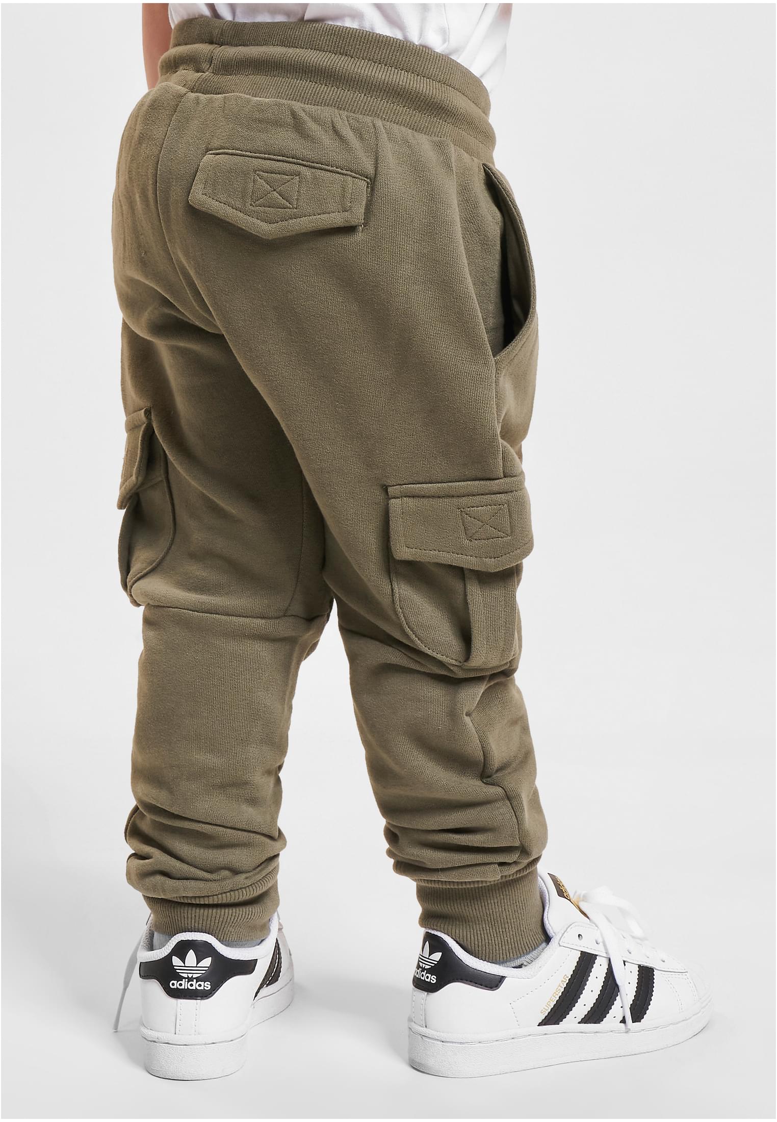 Boys Fitted Cargo Sweatpants | olive