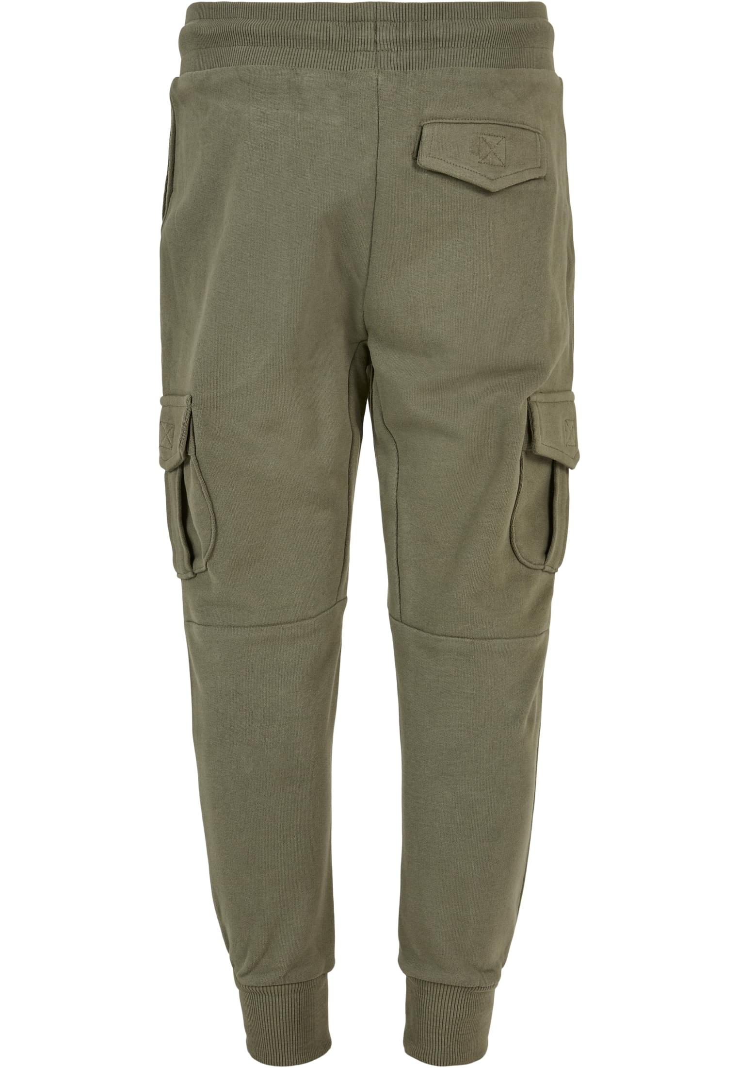 Boys Fitted Cargo Sweatpants | olive