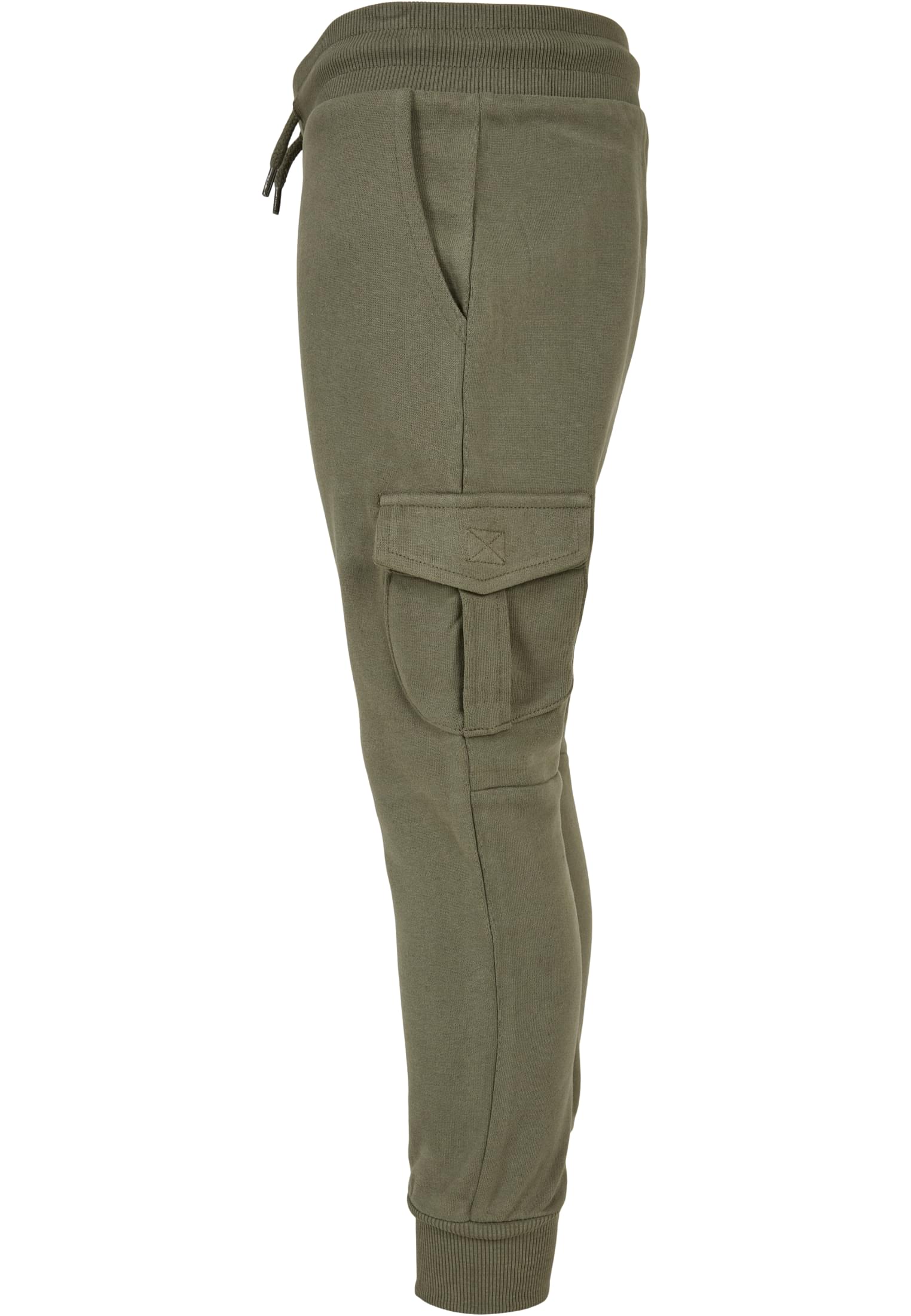 Boys Fitted Cargo Sweatpants | olive