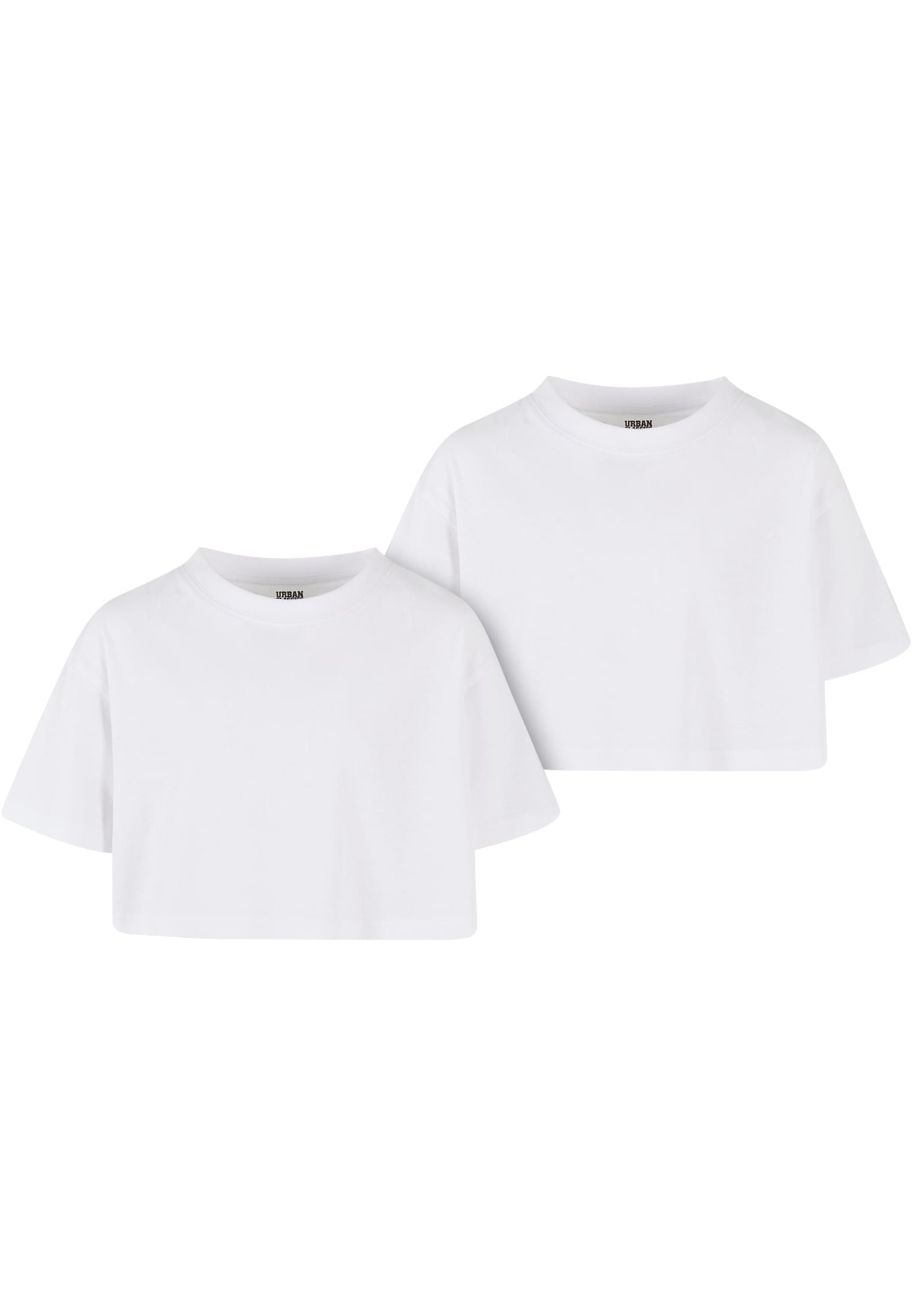 Girls Short Kimono Tee 2-Pack | white+white